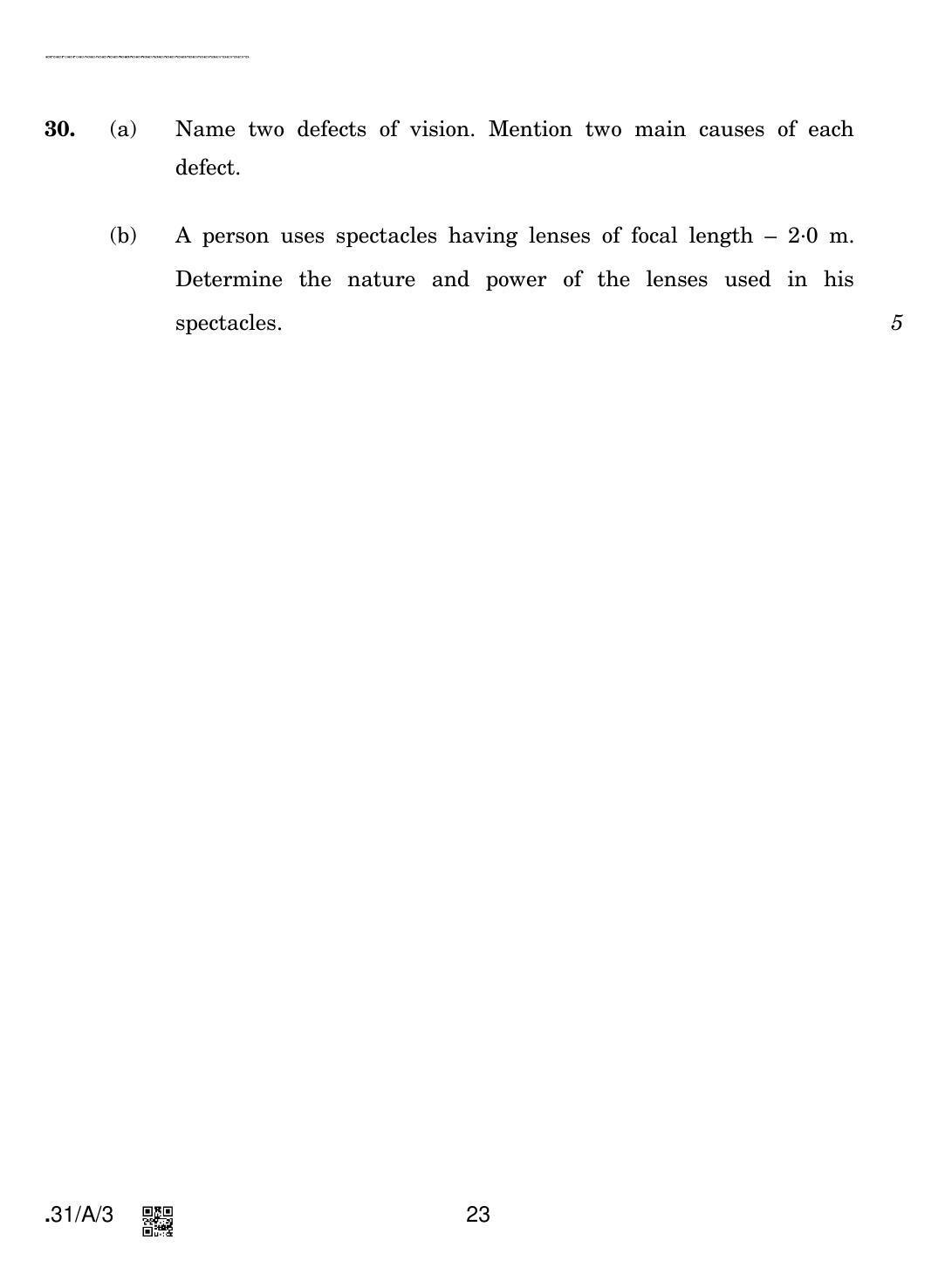 CBSE Class 10 31-C-3 - Science 2020 Compartment Question Paper - Page 23