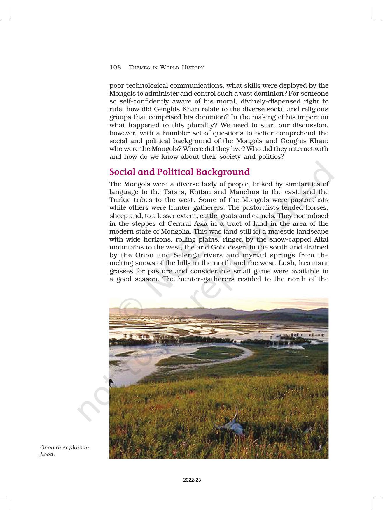 Ncert Book For Class 11 History Chapter 5 Nomadic Empires