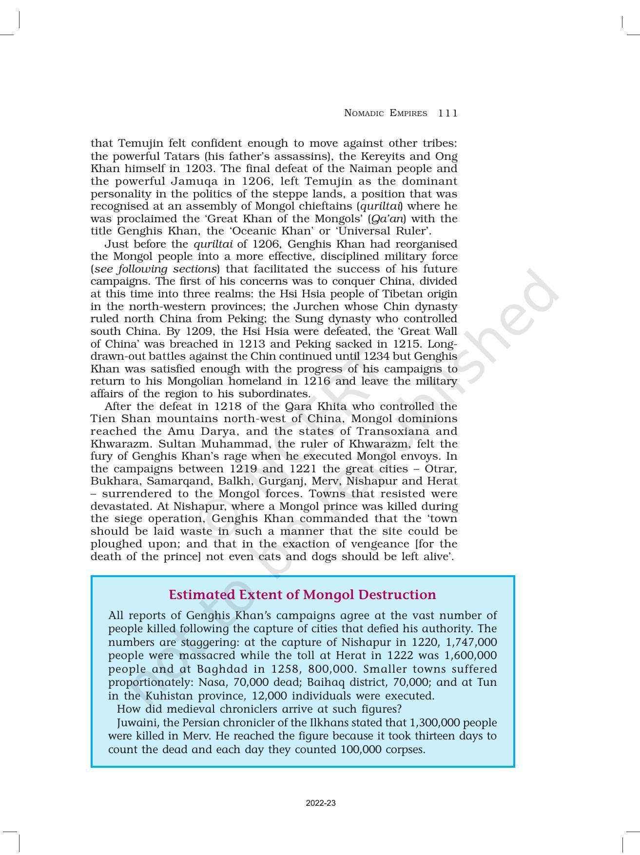 NCERT Book for Class 11 History Chapter 5 Nomadic Empires - Page 8
