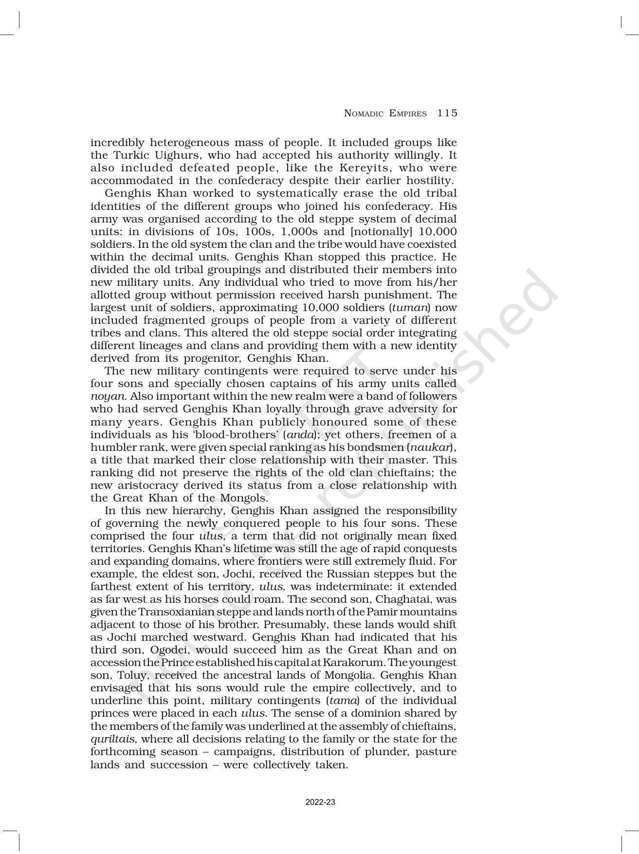 NCERT Book for Class 11 History Chapter 5 Nomadic Empires - Page 12