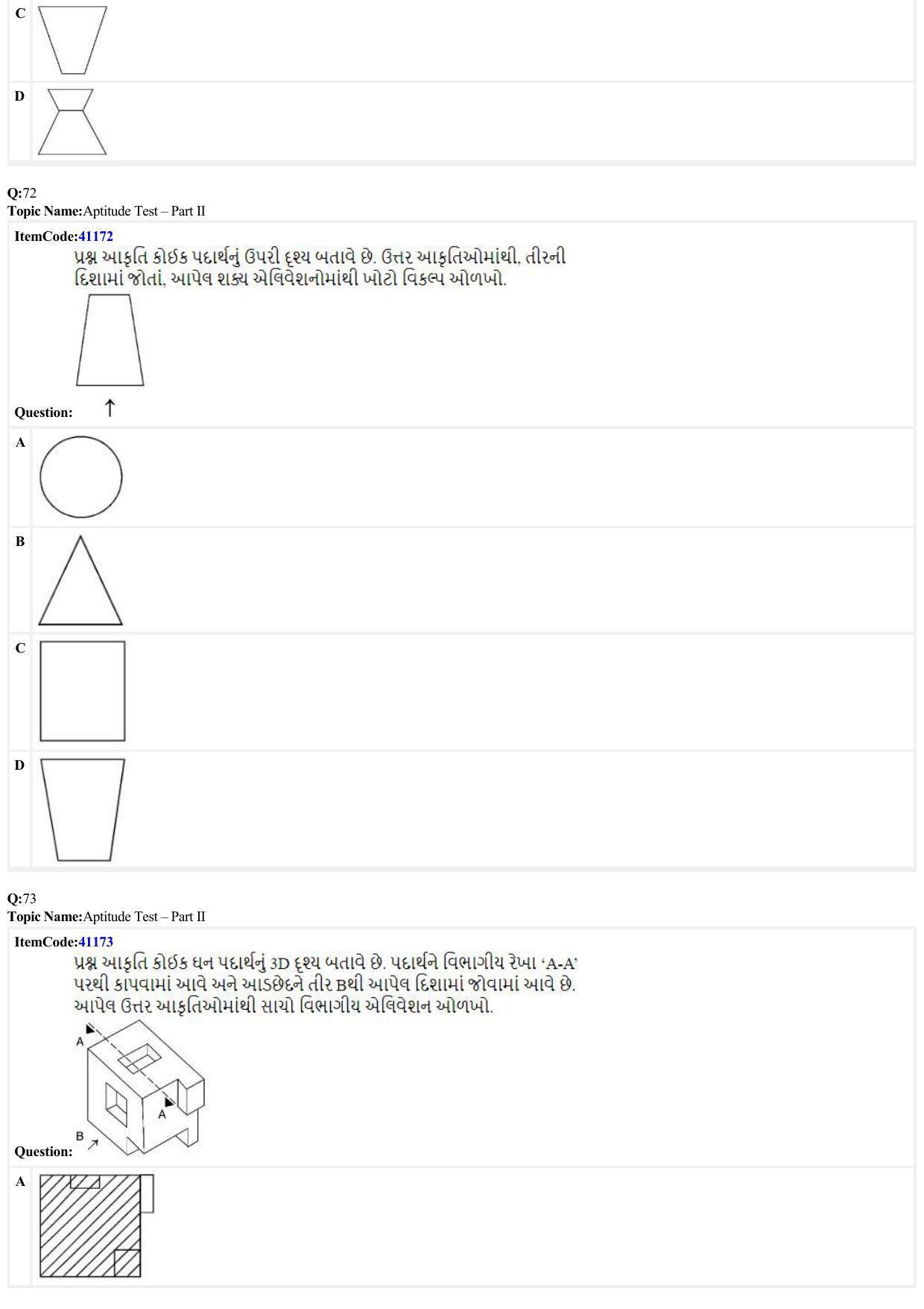 JEE Mains 2022: B.Arch Gujarati (Shift 1) 29-06-2022 Question Paper - Page 21