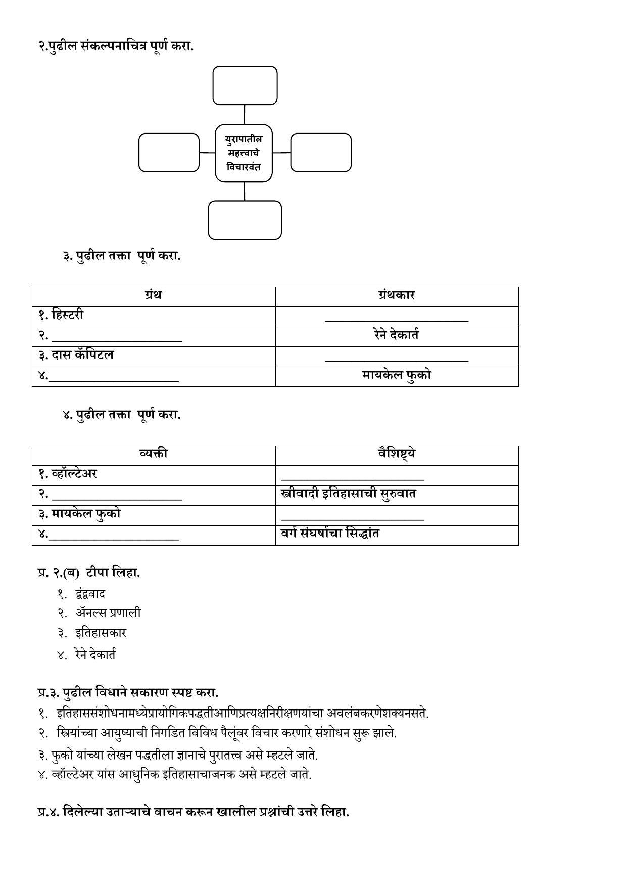 Maharashtra Board Class 10 इतिहास व राज्यशास्त्र (माध्यम मराठी) 2023 Question Bank - Page 3