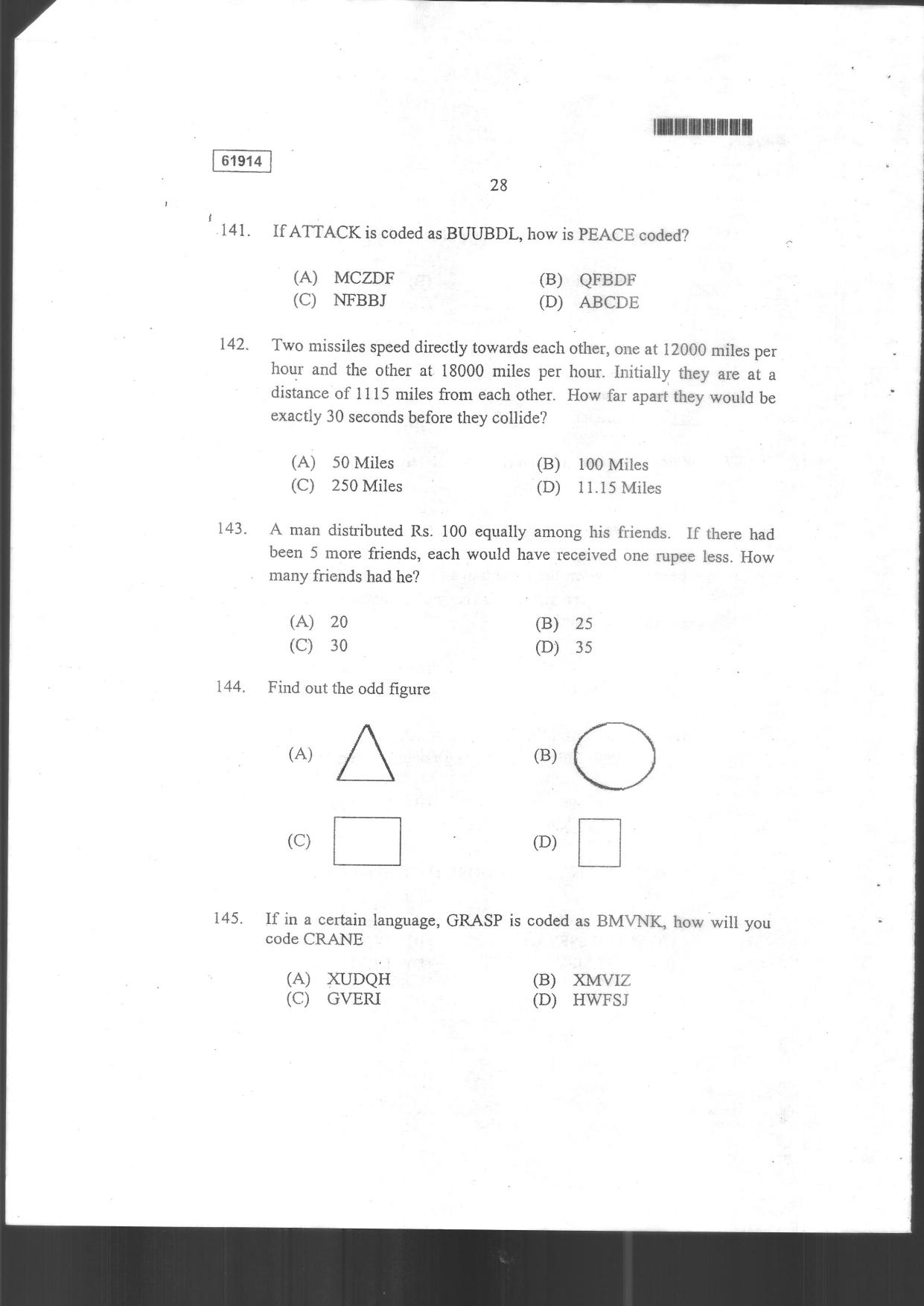 CUSAT CAT 2014 3 YEAR LL.B Question Paper - Page 30
