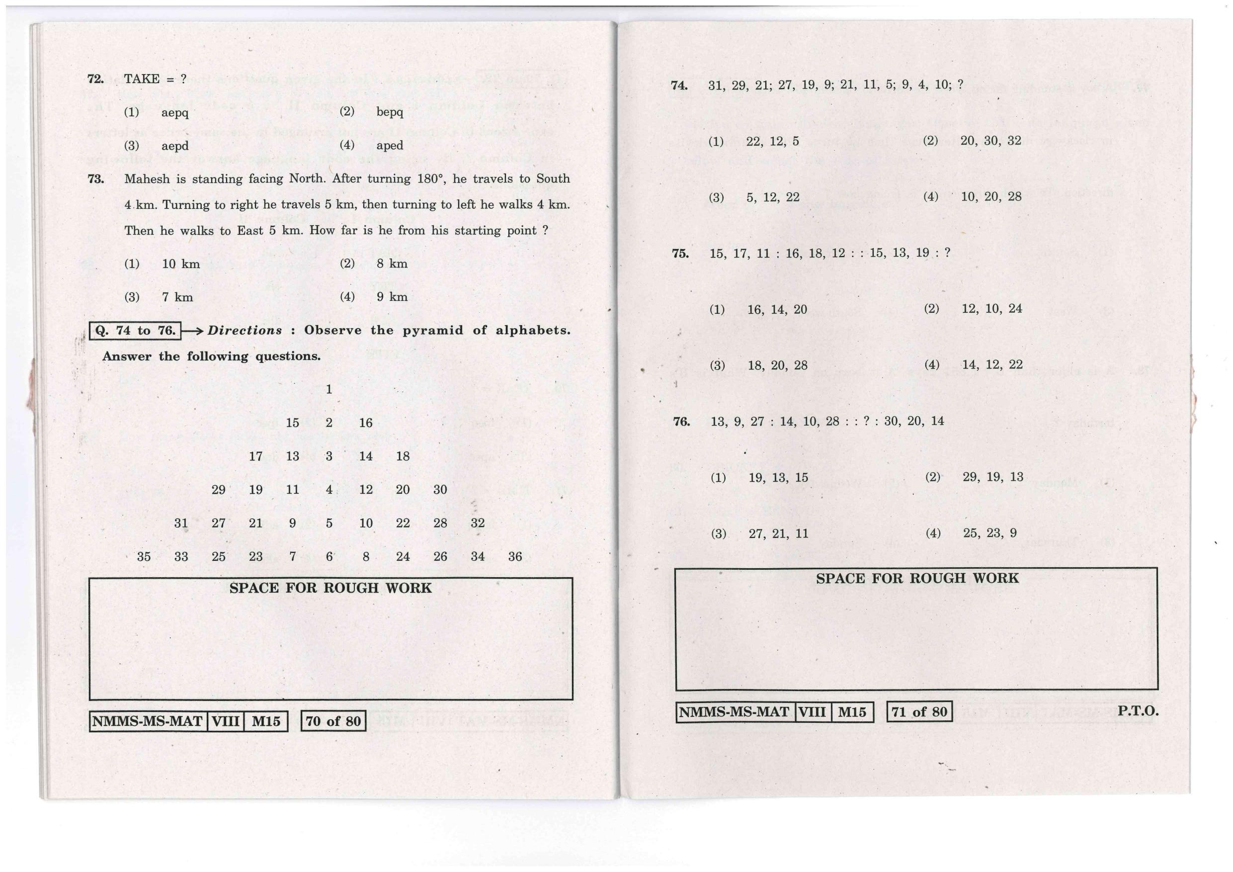 MAT MARATHI WITH ENGLISH VERSION 2016-17 Class 8 Maharashtra NMMS Question Papers - Page 36