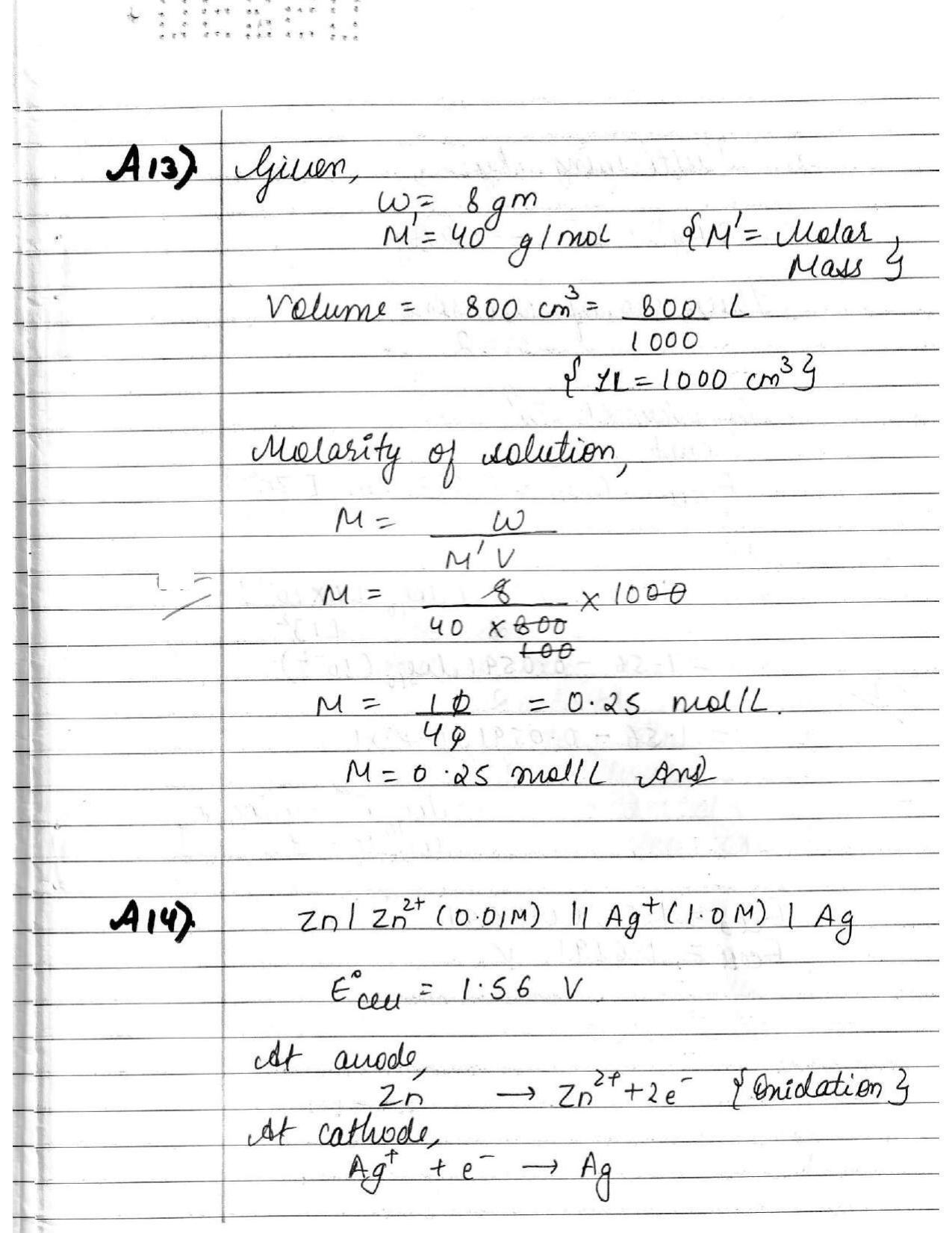 UBSE Class 12 Chemistry 2020 Toppers Answer Sheet - Page 6