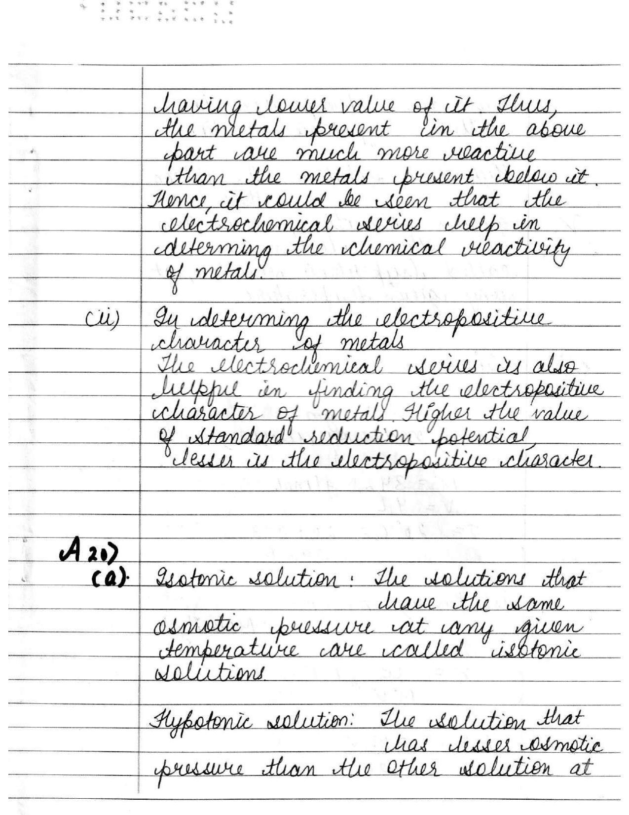 UBSE Class 12 Chemistry 2020 Toppers Answer Sheet - Page 12