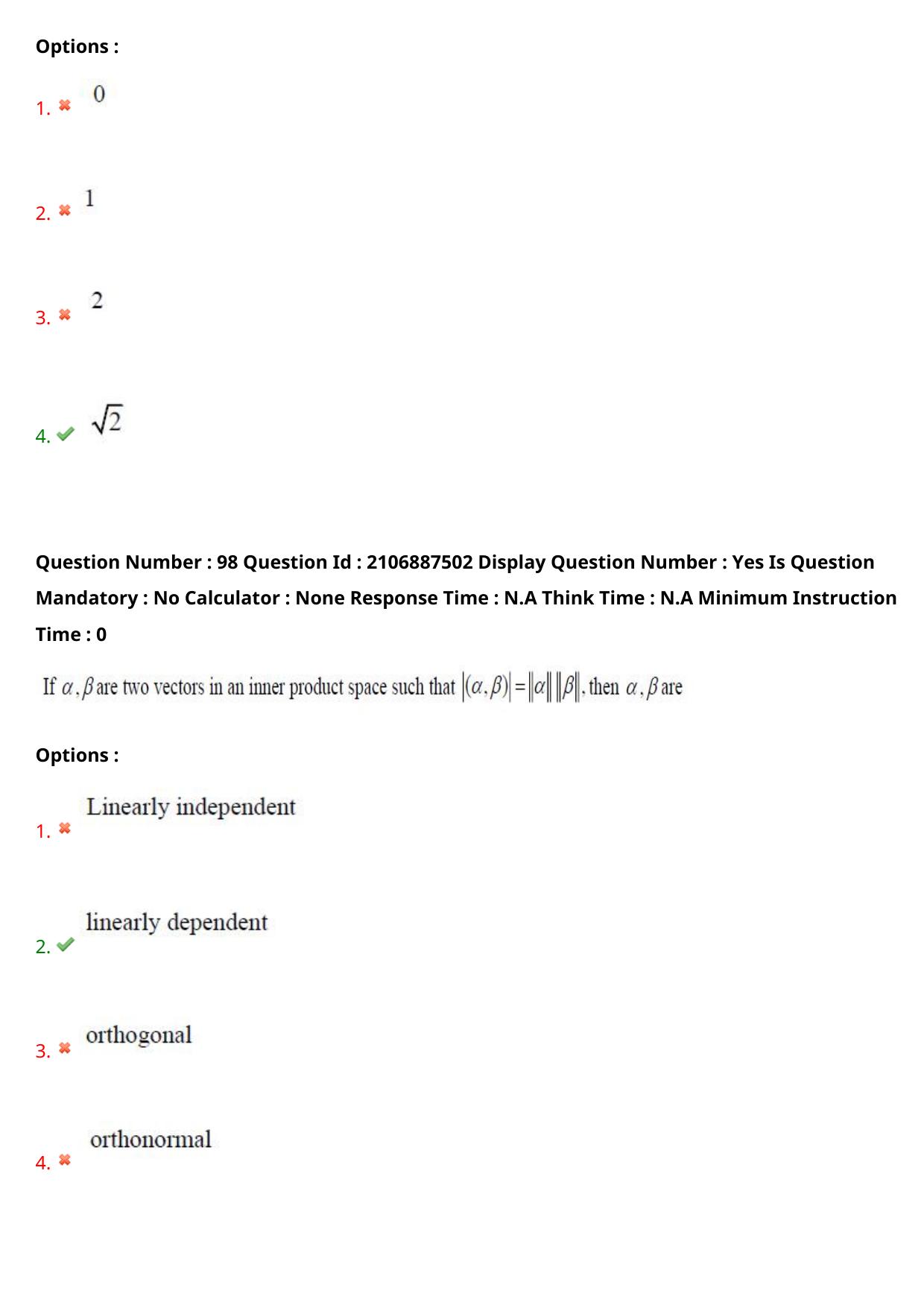 AP ECET 2024 BSc Mathematics 08th May 2024 (Shift 1) Question Paper wth Key - Page 62