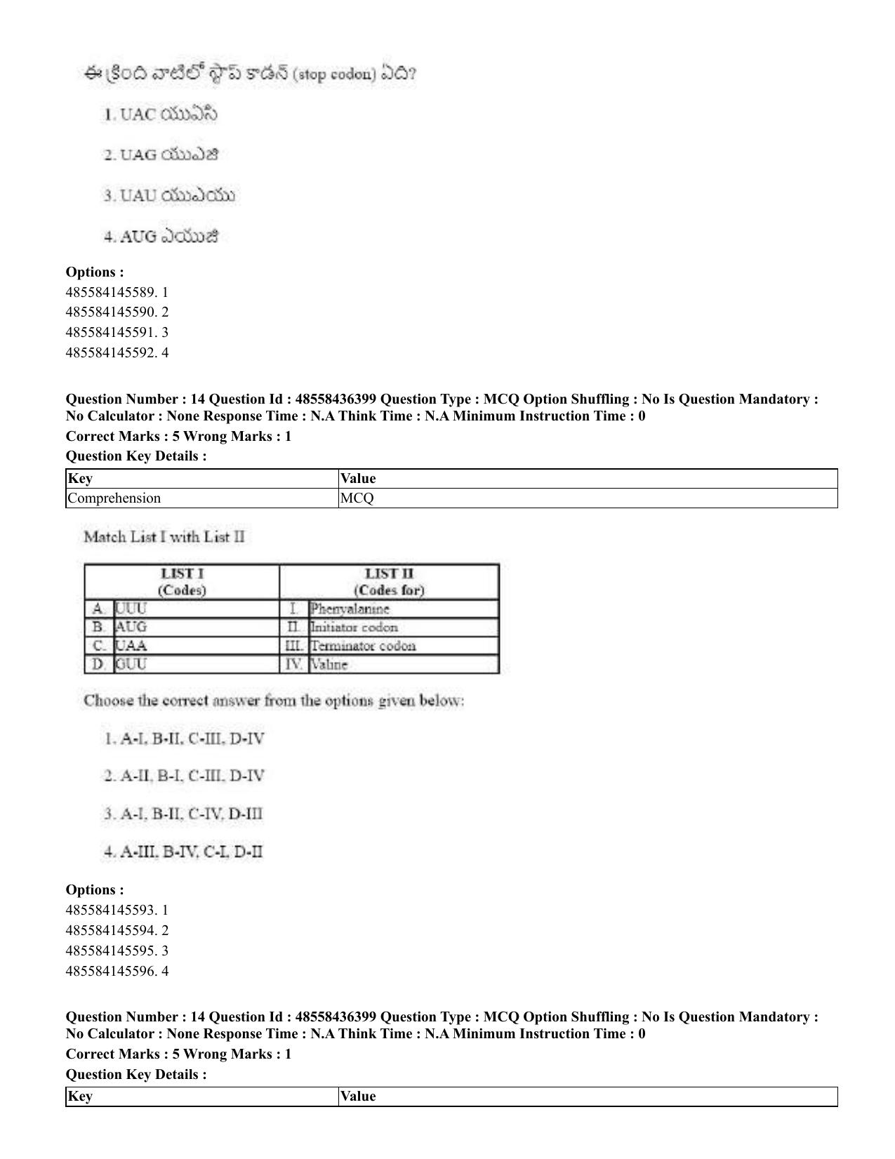 CUET 2023 English Telugu Shift 3 Question Papers - 22 June 2023 - Page 16