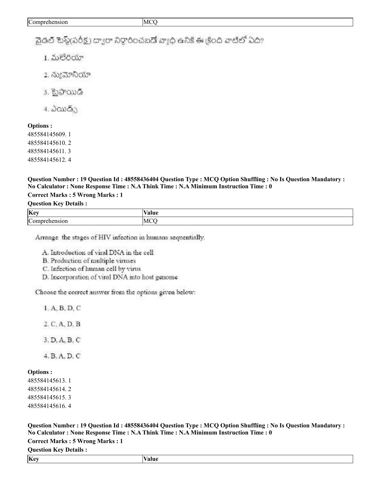 CUET 2023 English Telugu Shift 3 Question Papers - 22 June 2023 - Page 21