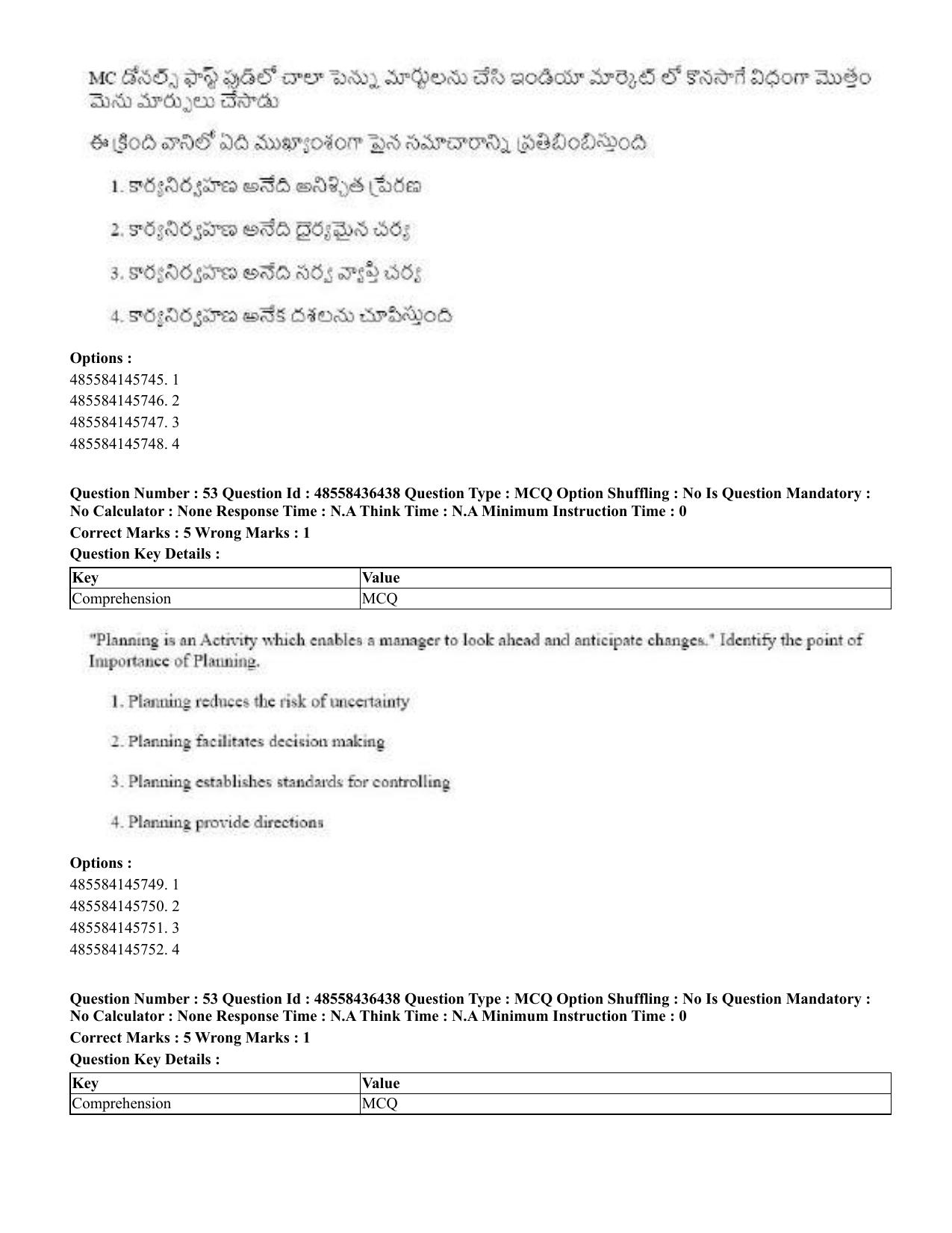 CUET 2023 English Telugu Shift 3 Question Papers - 22 June 2023 - Page 63
