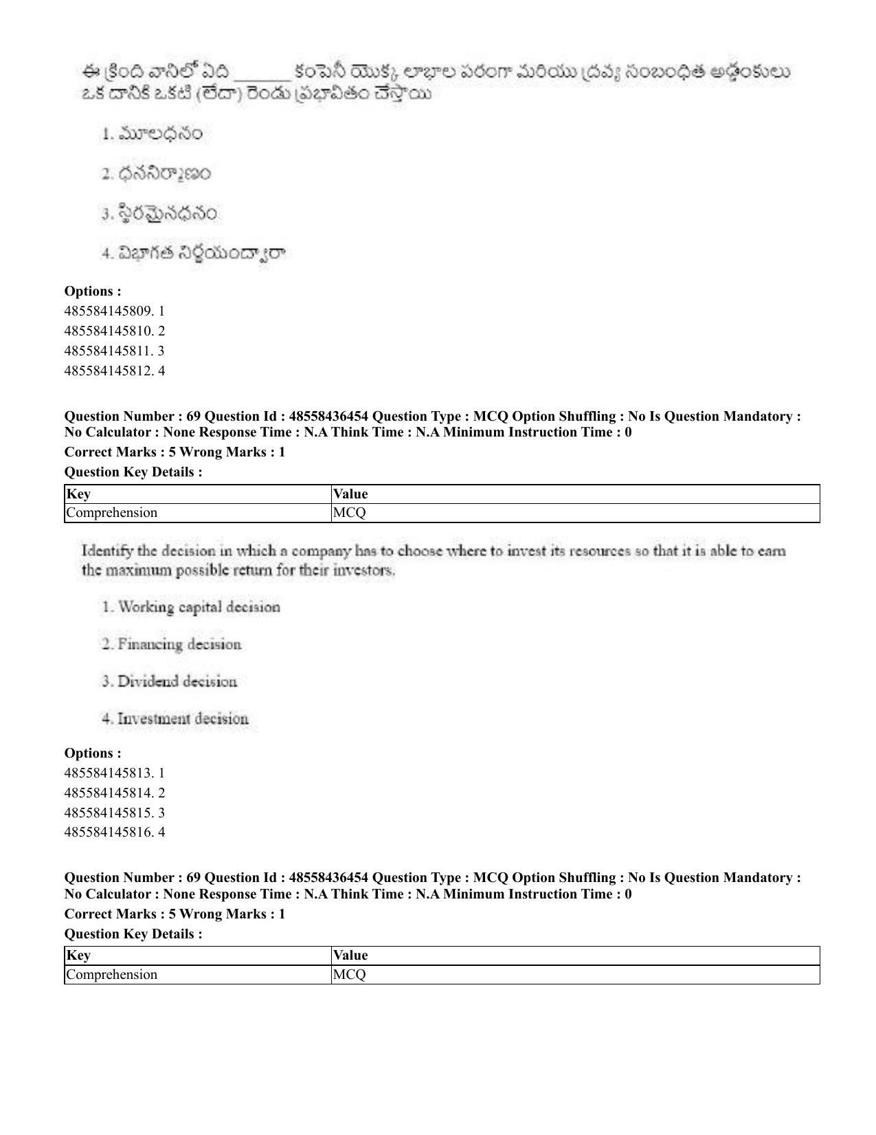 CUET 2023 English Telugu Shift 3 Question Papers - 22 June 2023 - Page 79