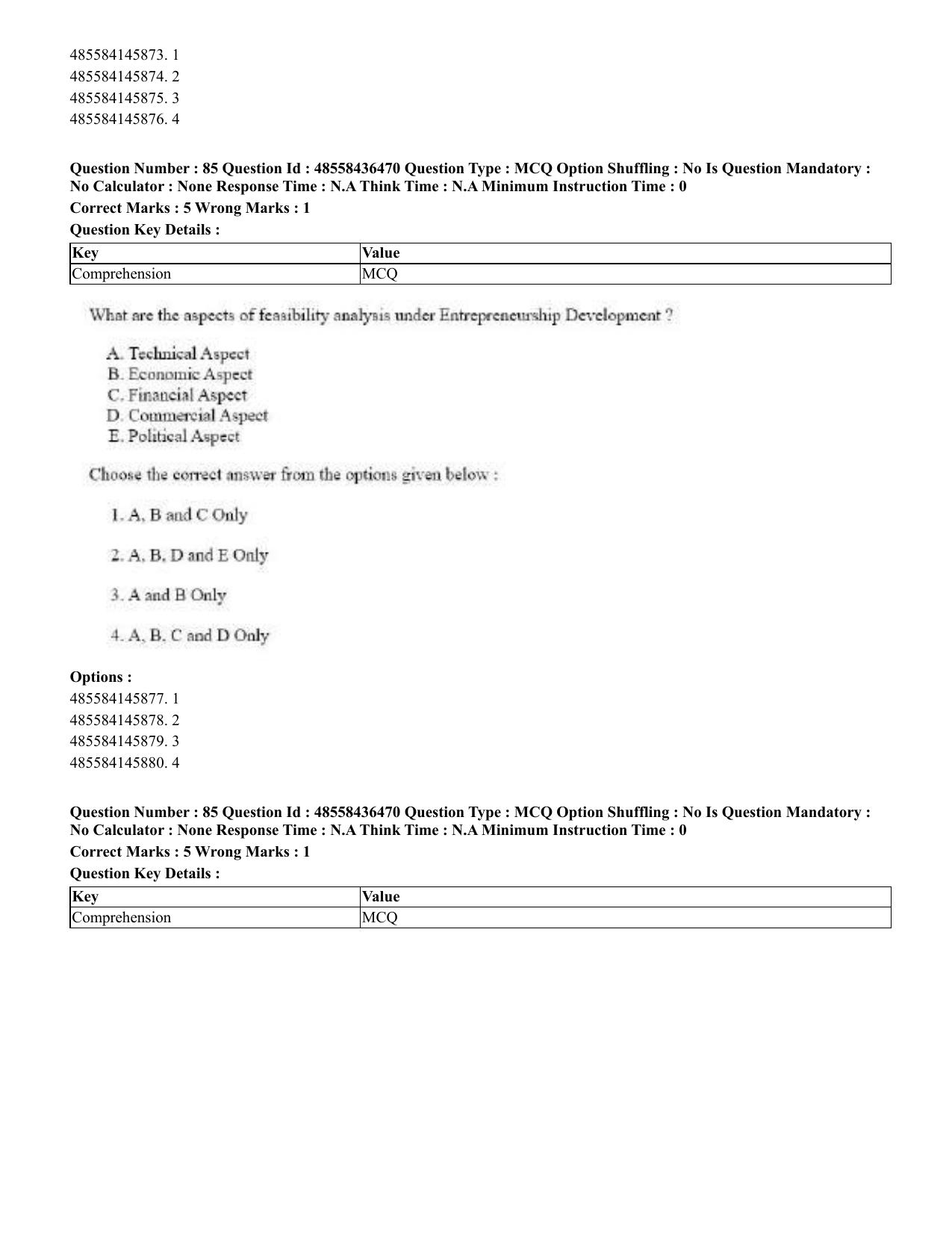 CUET 2023 English Telugu Shift 3 Question Papers - 22 June 2023 - Page 98