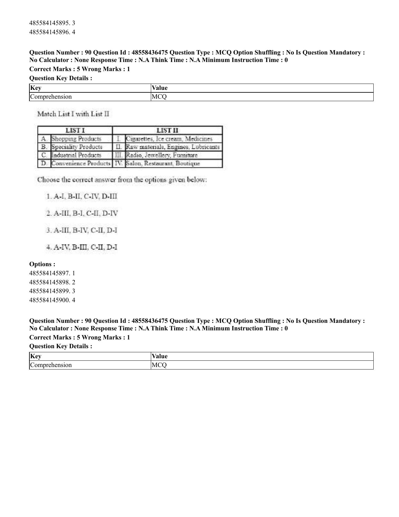 CUET 2023 English Telugu Shift 3 Question Papers - 22 June 2023 - Page 105