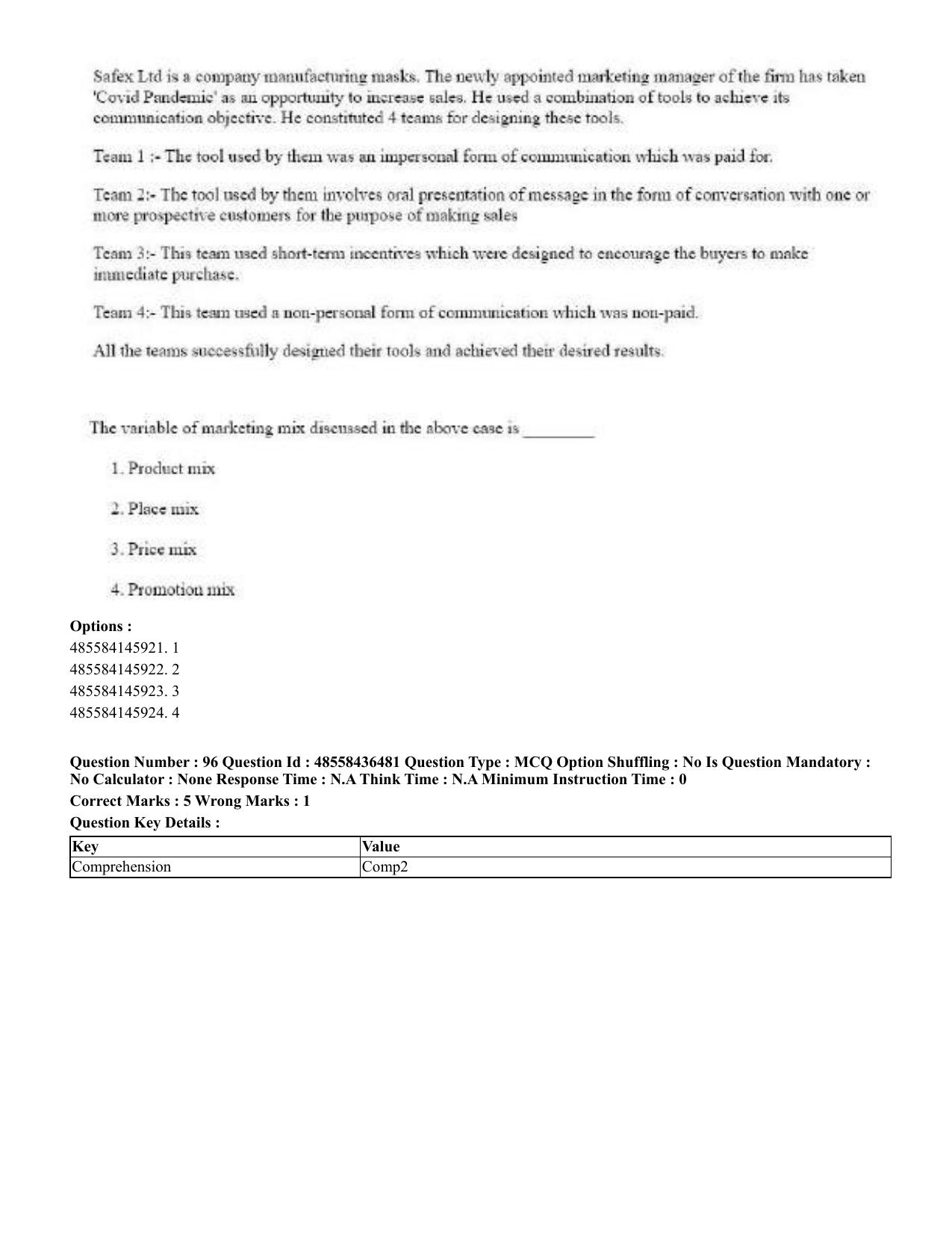 CUET 2023 English Telugu Shift 3 Question Papers - 22 June 2023 - Page 115