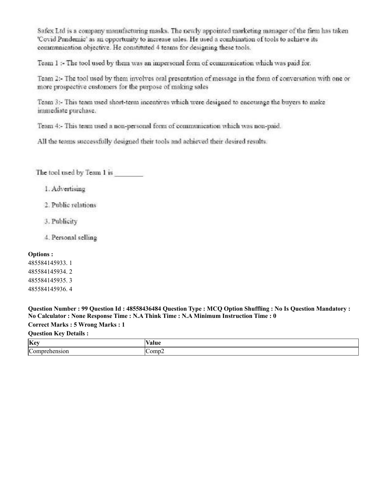 CUET 2023 English Telugu Shift 3 Question Papers - 22 June 2023 - Page 121