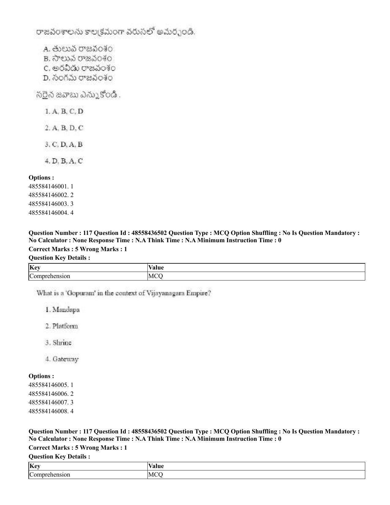 CUET 2023 English Telugu Shift 3 Question Papers - 22 June 2023 - Page 143