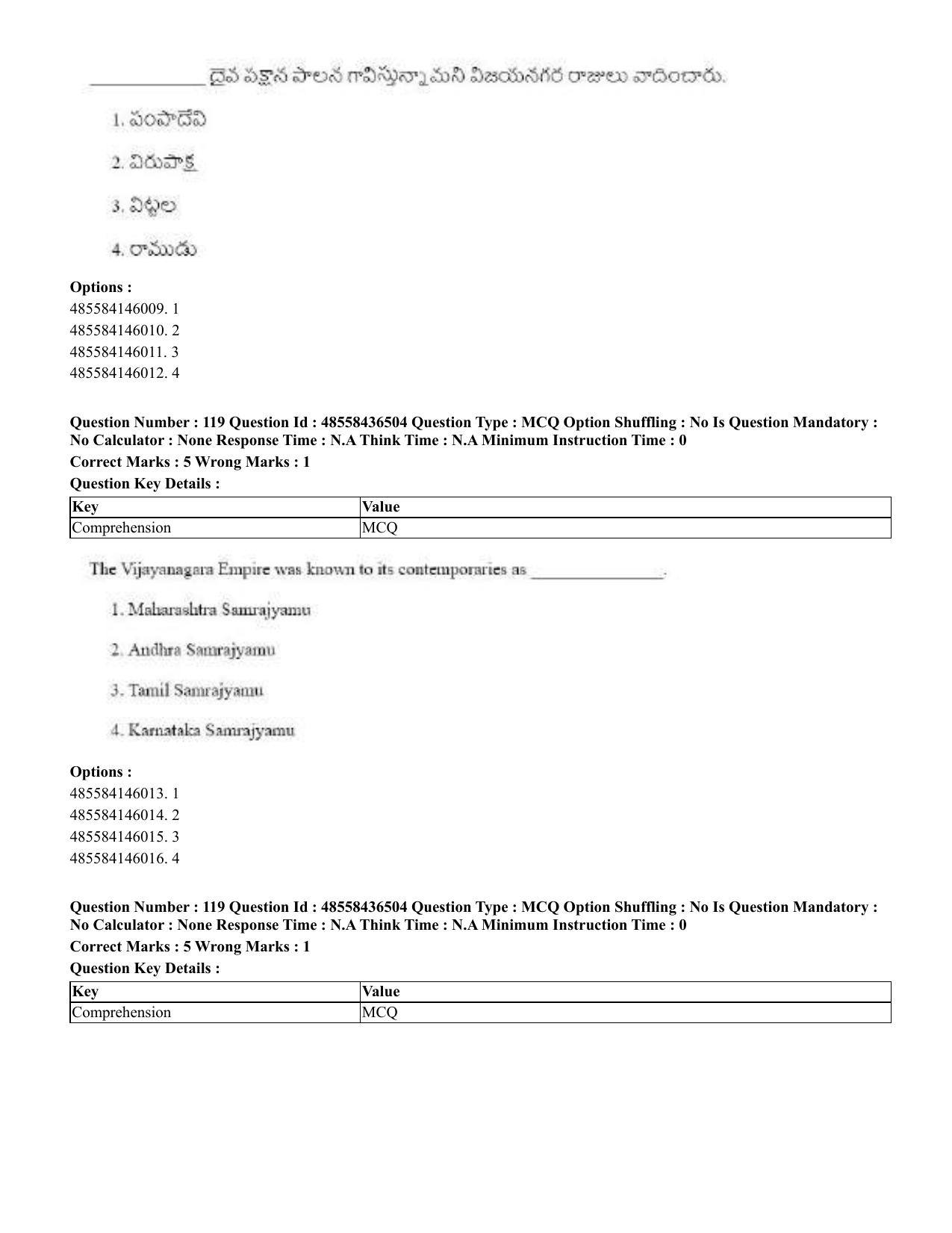 CUET 2023 English Telugu Shift 3 Question Papers - 22 June 2023 - Page 145