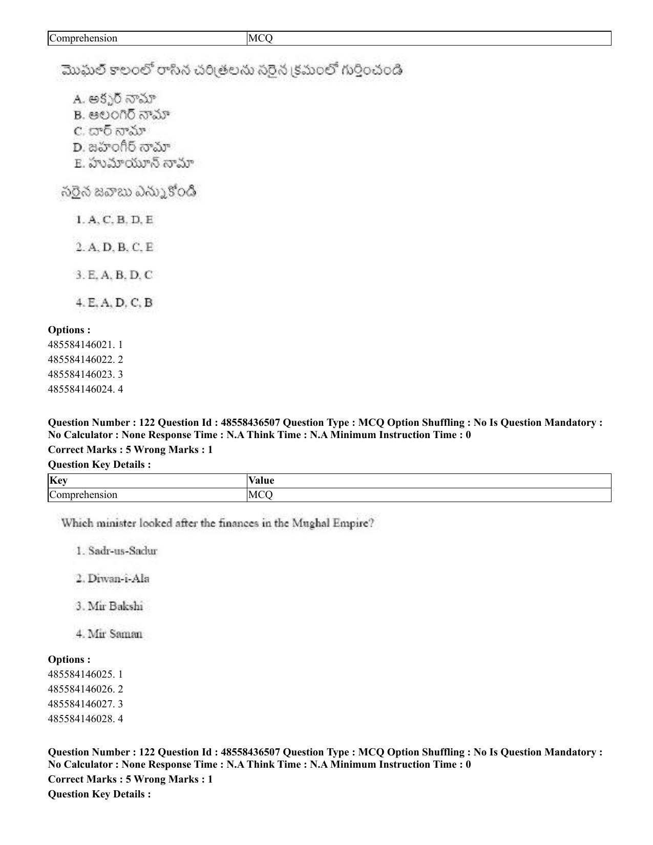 CUET 2023 English Telugu Shift 3 Question Papers - 22 June 2023 - Page 148