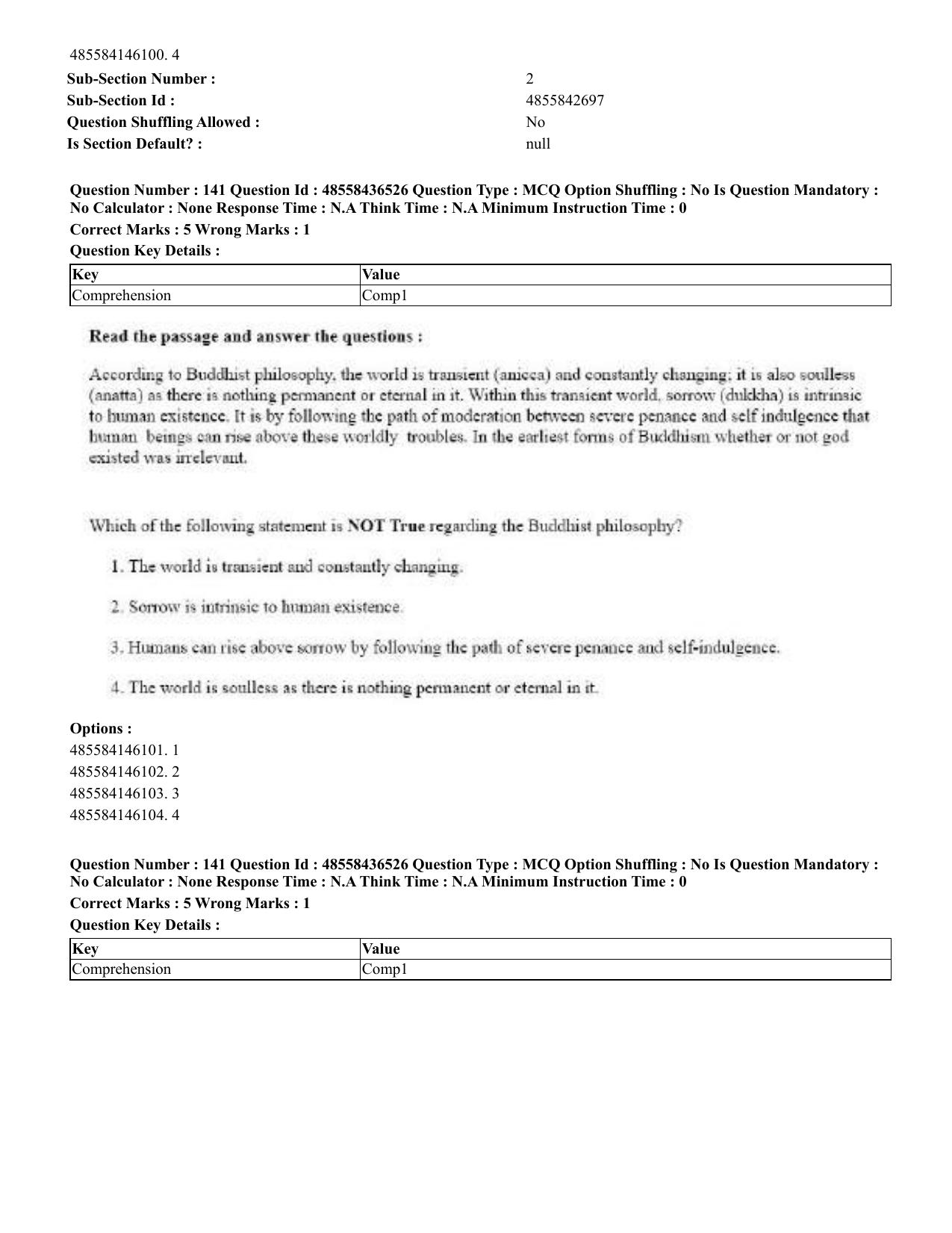 CUET 2023 English Telugu Shift 3 Question Papers - 22 June 2023 - Page 169