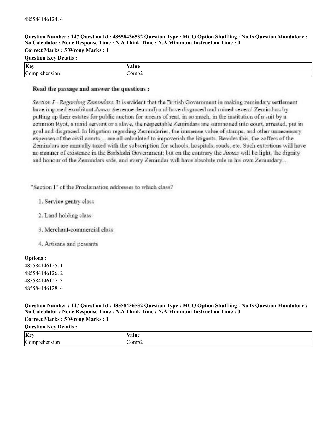 CUET 2023 English Telugu Shift 3 Question Papers - 22 June 2023 - Page 178