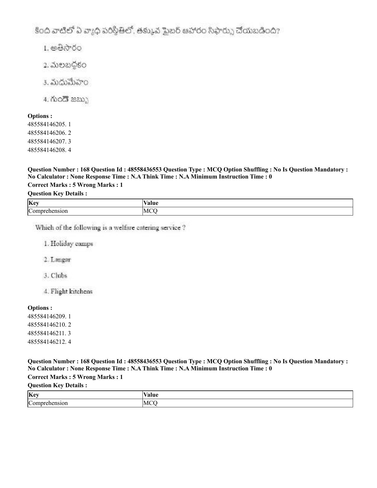 CUET 2023 English Telugu Shift 3 Question Papers - 22 June 2023 - Page 202