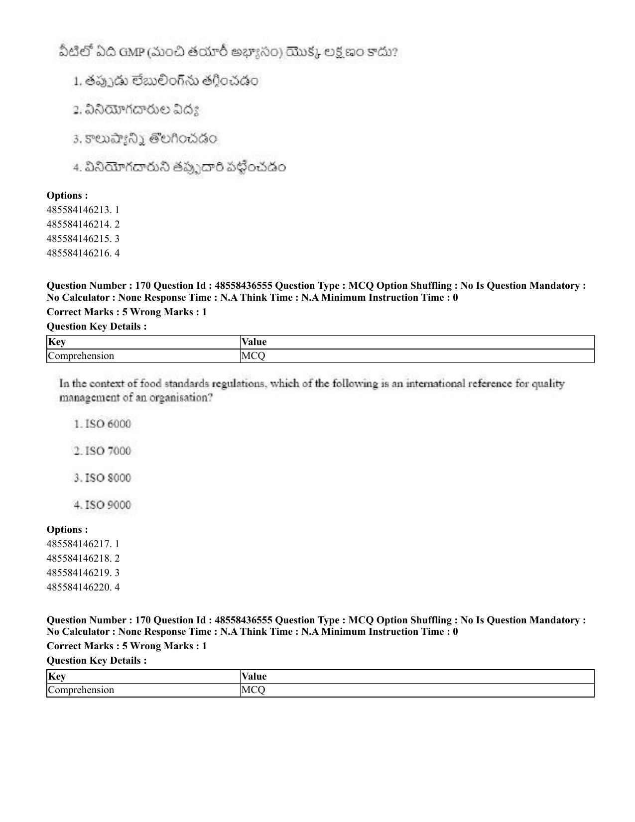 CUET 2023 English Telugu Shift 3 Question Papers - 22 June 2023 - Page 204