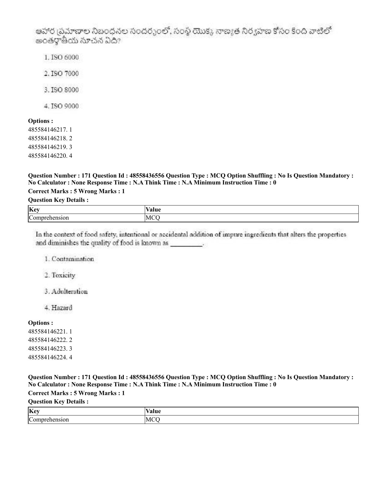 CUET 2023 English Telugu Shift 3 Question Papers - 22 June 2023 - Page 205