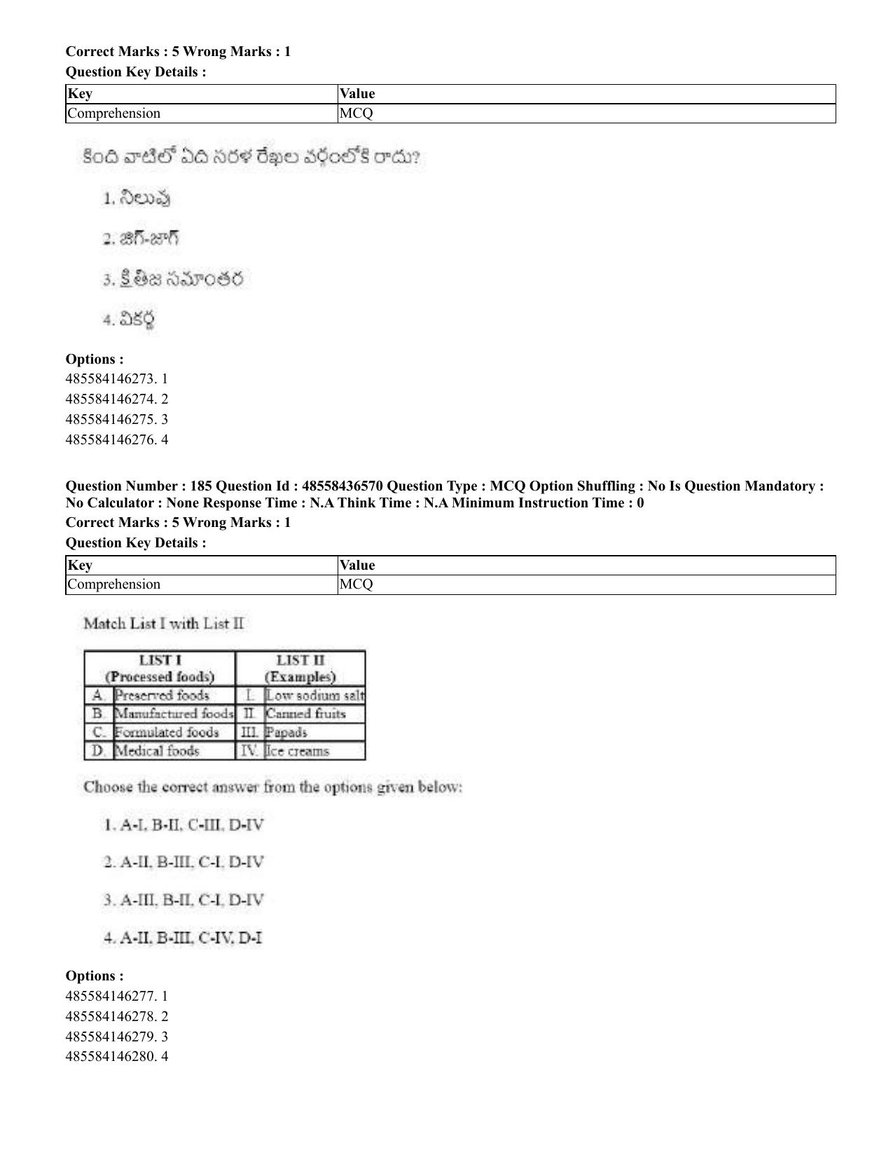 CUET 2023 English Telugu Shift 3 Question Papers - 22 June 2023 - Page 220