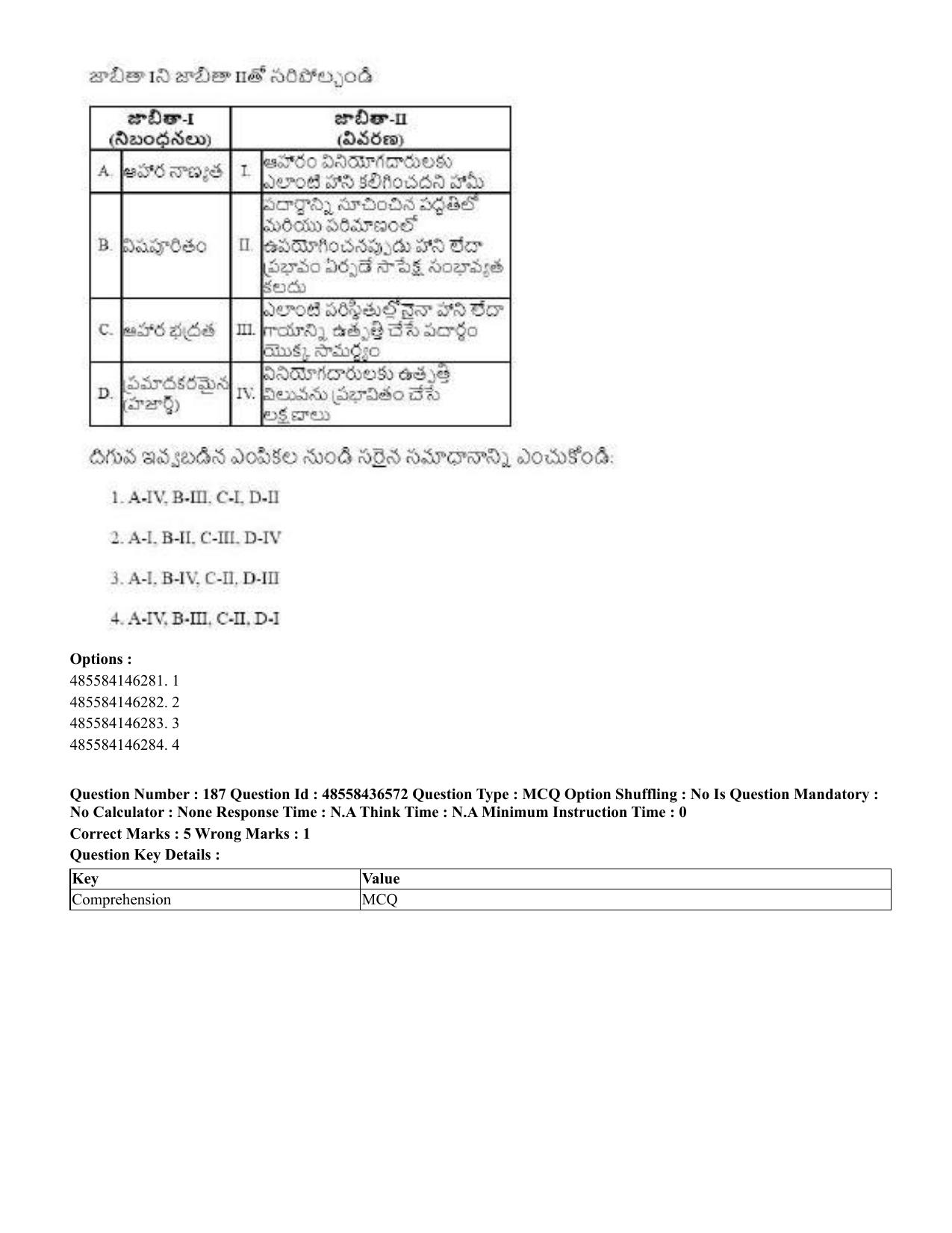 CUET 2023 English Telugu Shift 3 Question Papers - 22 June 2023 - Page 223