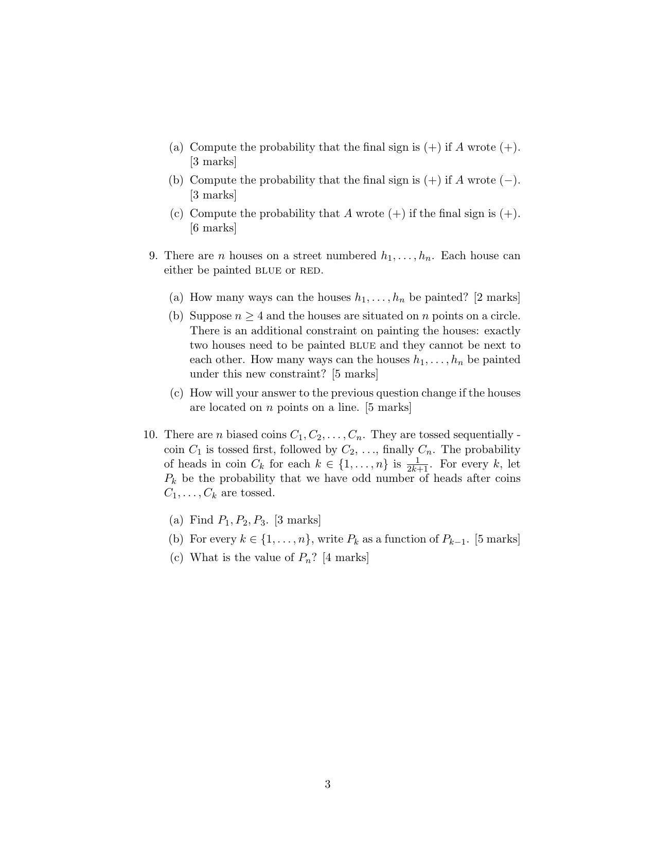 ISI Admission Test JRF in Quantitative Economics QEA 2018 Sample Paper - Page 3