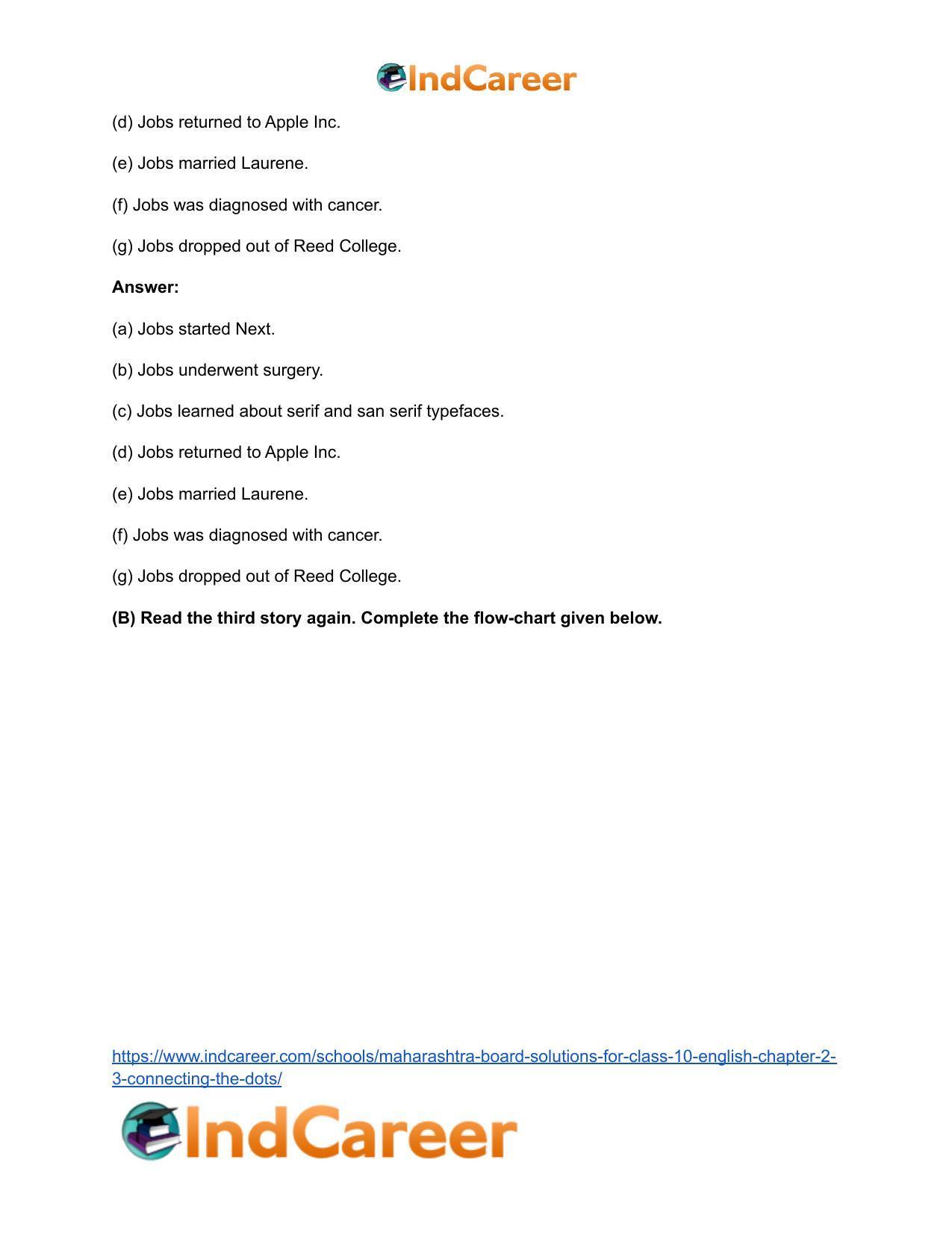 Maharashtra Board Solutions for Class 10- English: Chapter 2.3- Connecting the Dots - Page 7