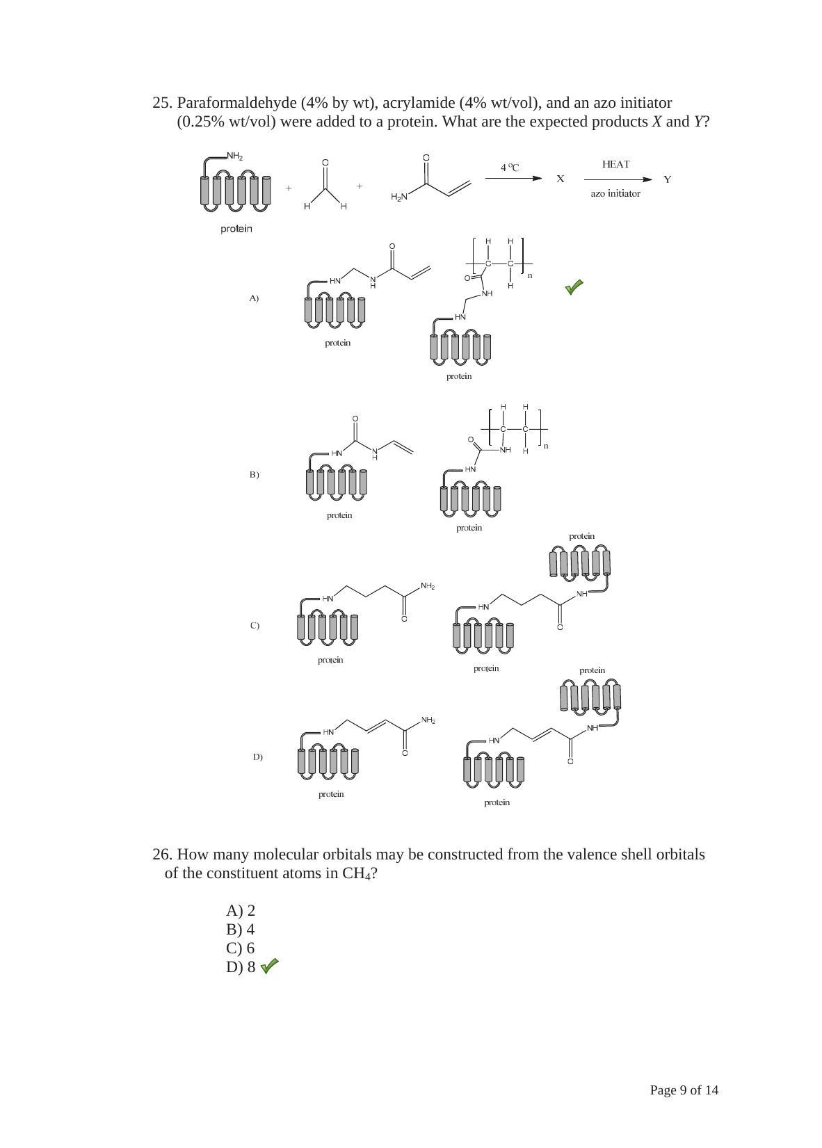 TIFR GS 2014 Chemistry Y Question Paper - Page 9