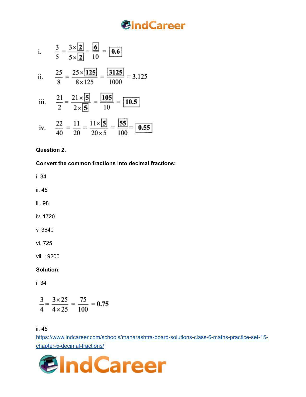 Maharashtra Board Solutions Class 6-Maths (Practice Set 15): Chapter 5- Decimal Fractions - Page 3