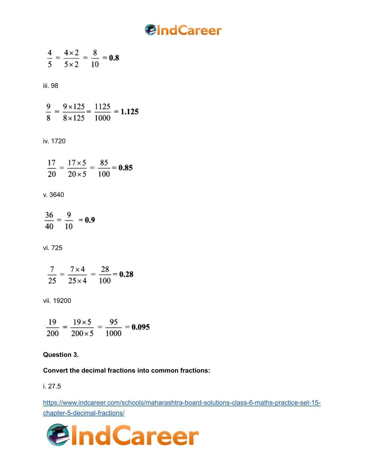 Maharashtra Board Solutions Class 6-Maths (Practice Set 15): Chapter 5- Decimal Fractions - Page 4