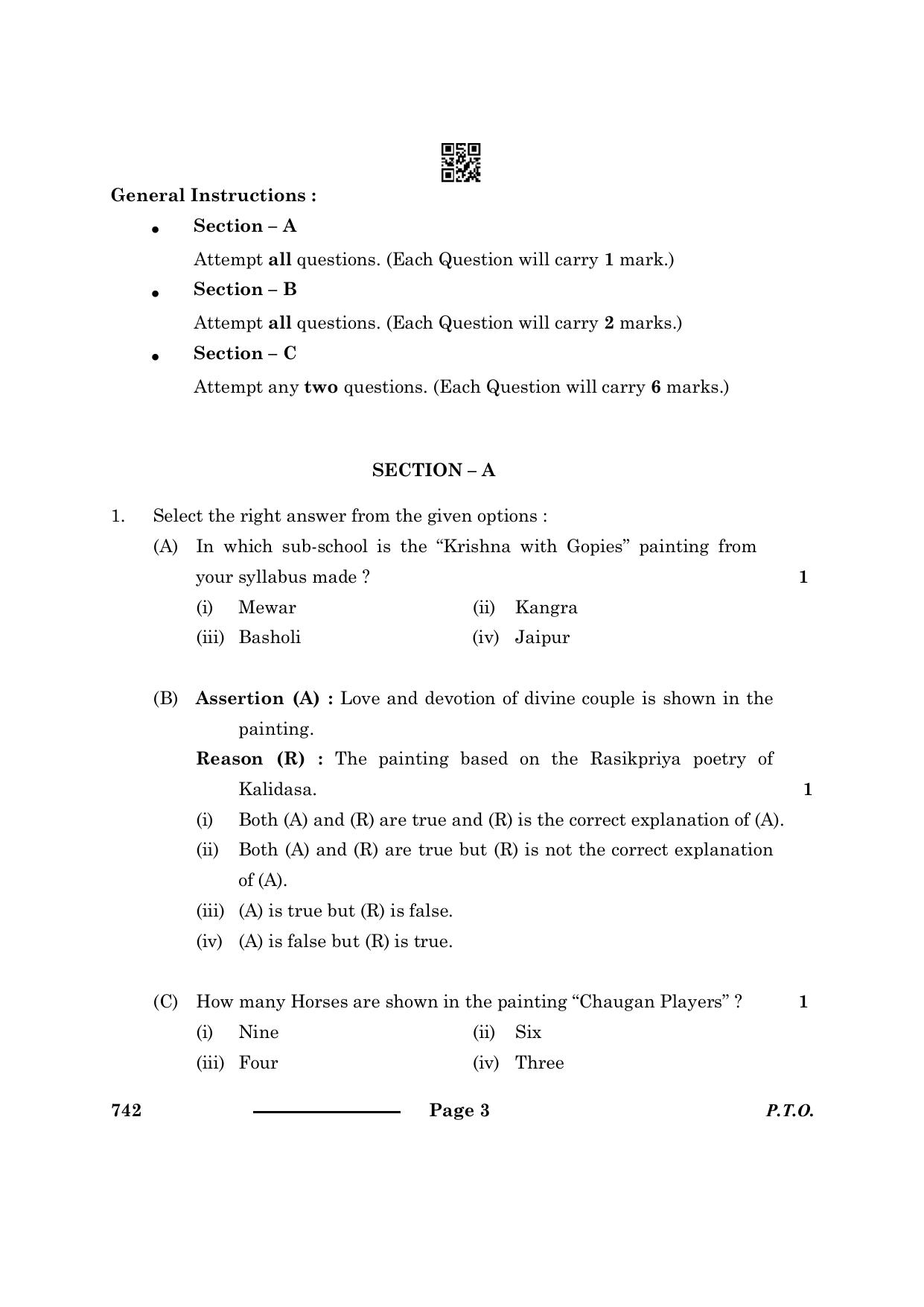 CBSE Class 12 Graphics 2024 Question Paper - Page 3