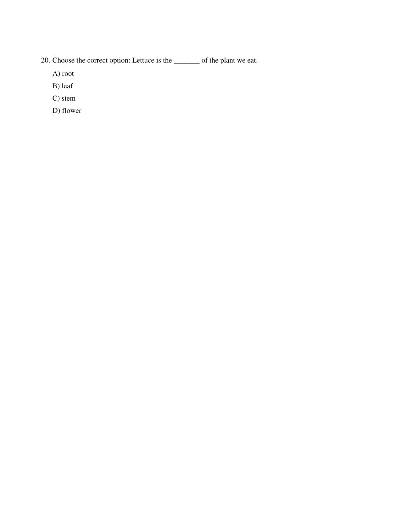 CBSE Class 1 EVS My Body Worksheets - Page 3