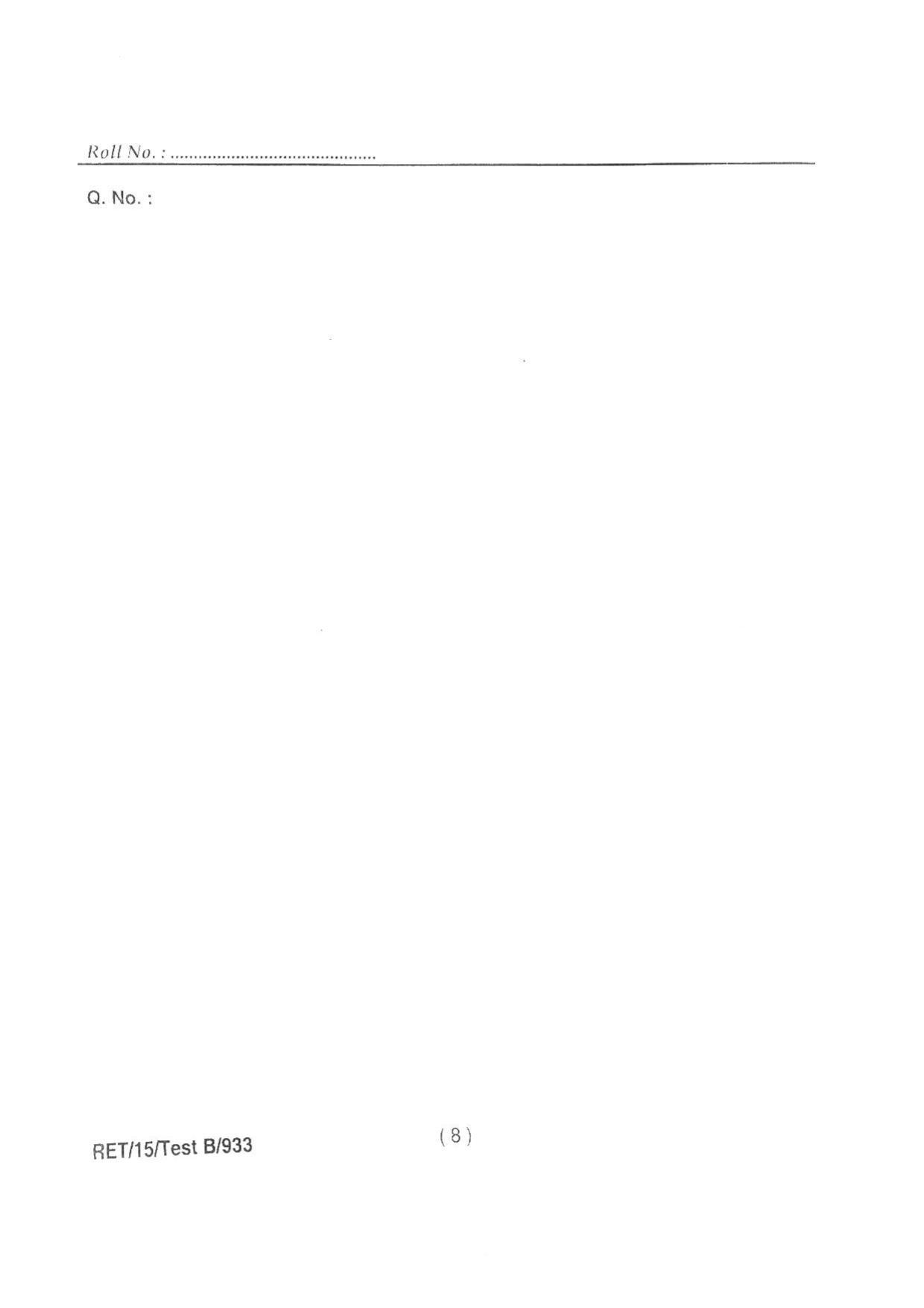 BHU RET AG. ENGG (SOIL & WATER CONSERVATION ENGG) 2015 Question Paper - Page 10