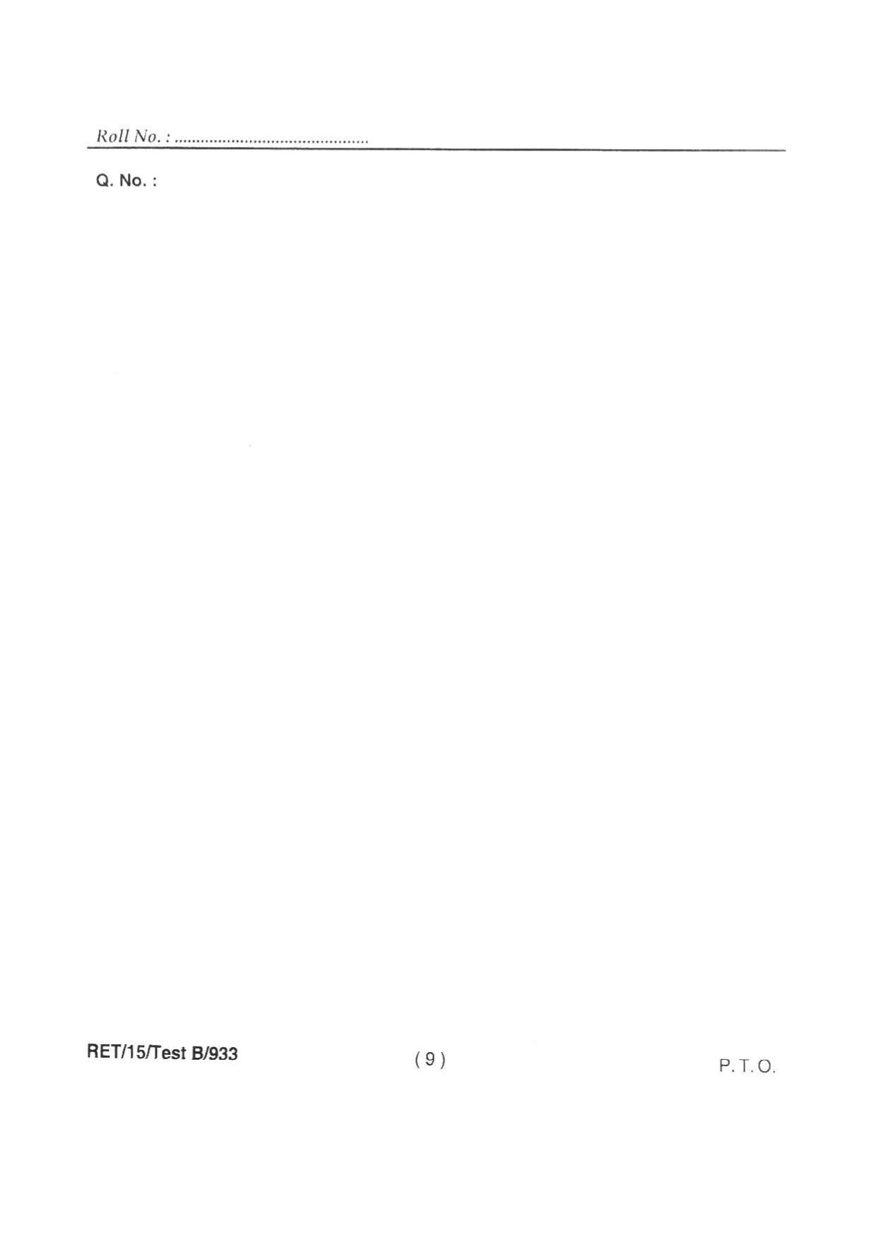 BHU RET AG. ENGG (SOIL & WATER CONSERVATION ENGG) 2015 Question Paper - Page 11