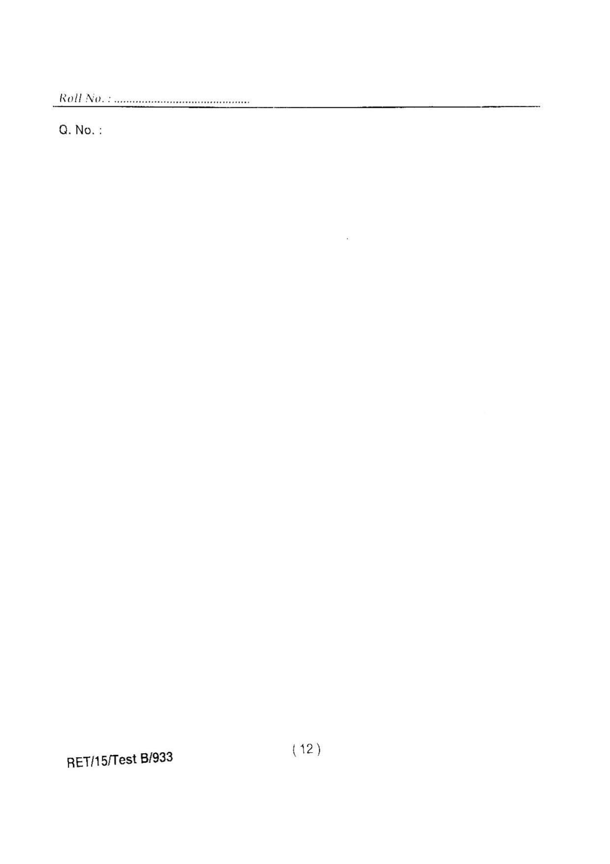 BHU RET AG. ENGG (SOIL & WATER CONSERVATION ENGG) 2015 Question Paper - Page 14