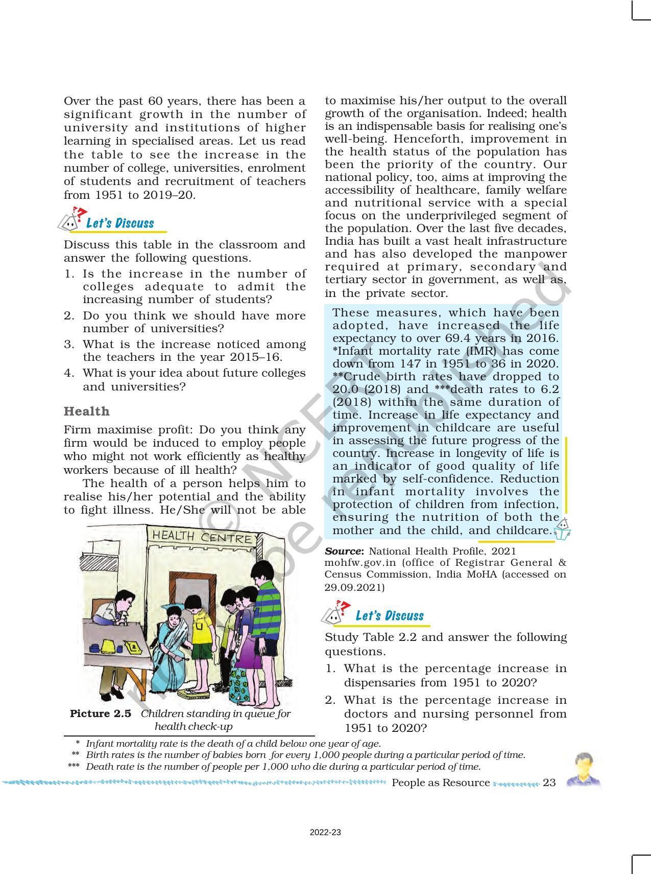 NCERT Book for Class 9 Economics Chapter 2 People as Resource - Page 8