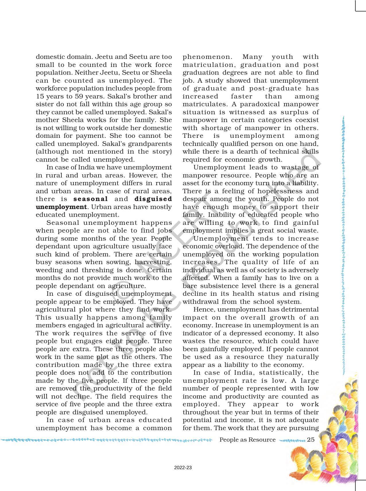 NCERT Book for Class 9 Economics Chapter 2 People as Resource - Page 10