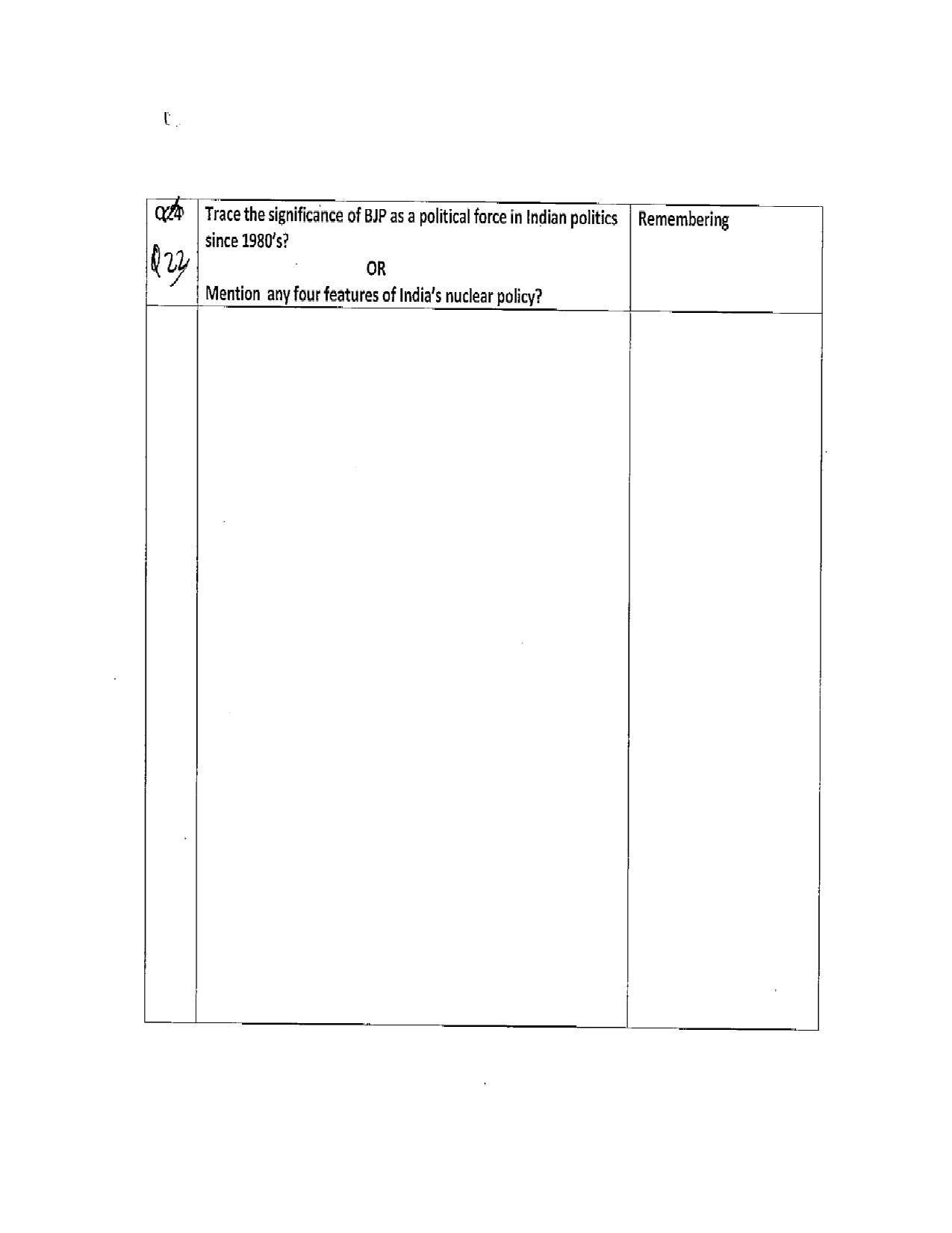 JKBOSE Class 12 Political Science Model Question Paper 2023 - Page 7
