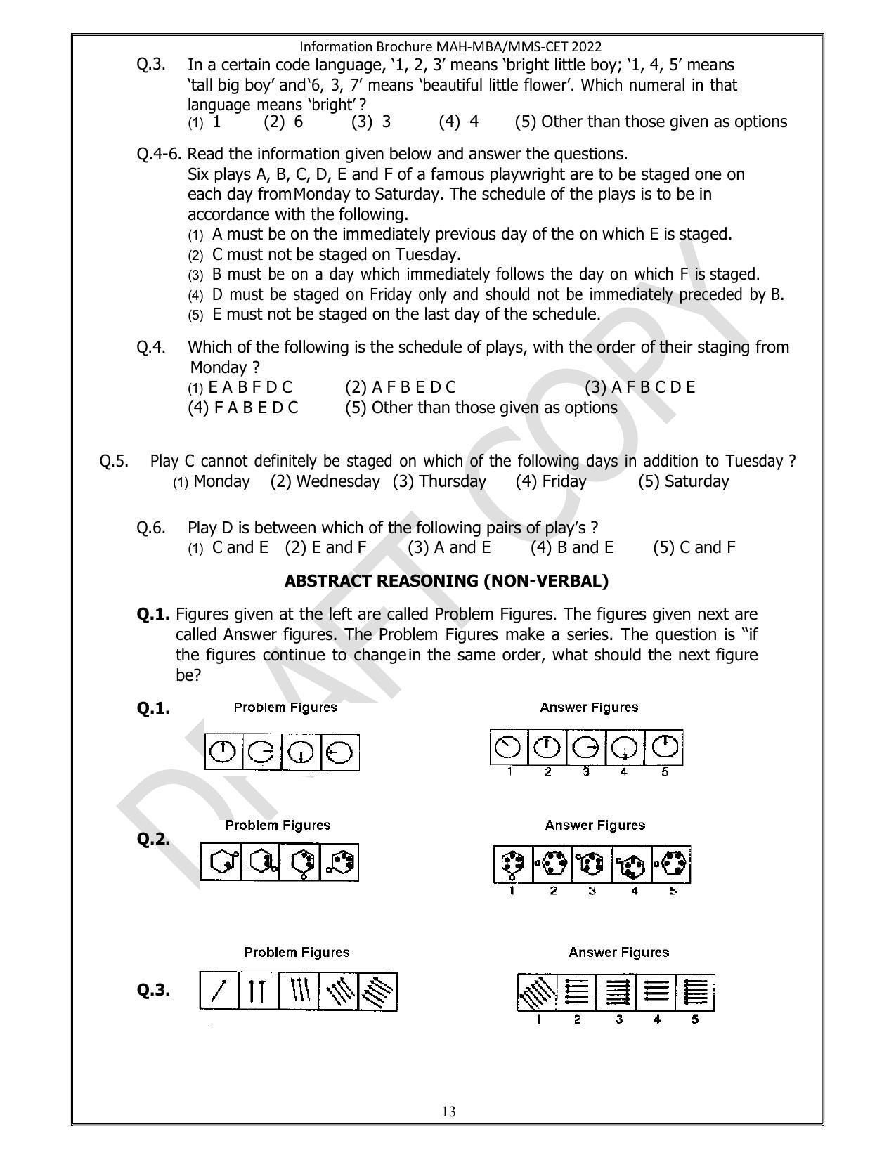 MAH MBA CET 2022 Question Paper - Page 3