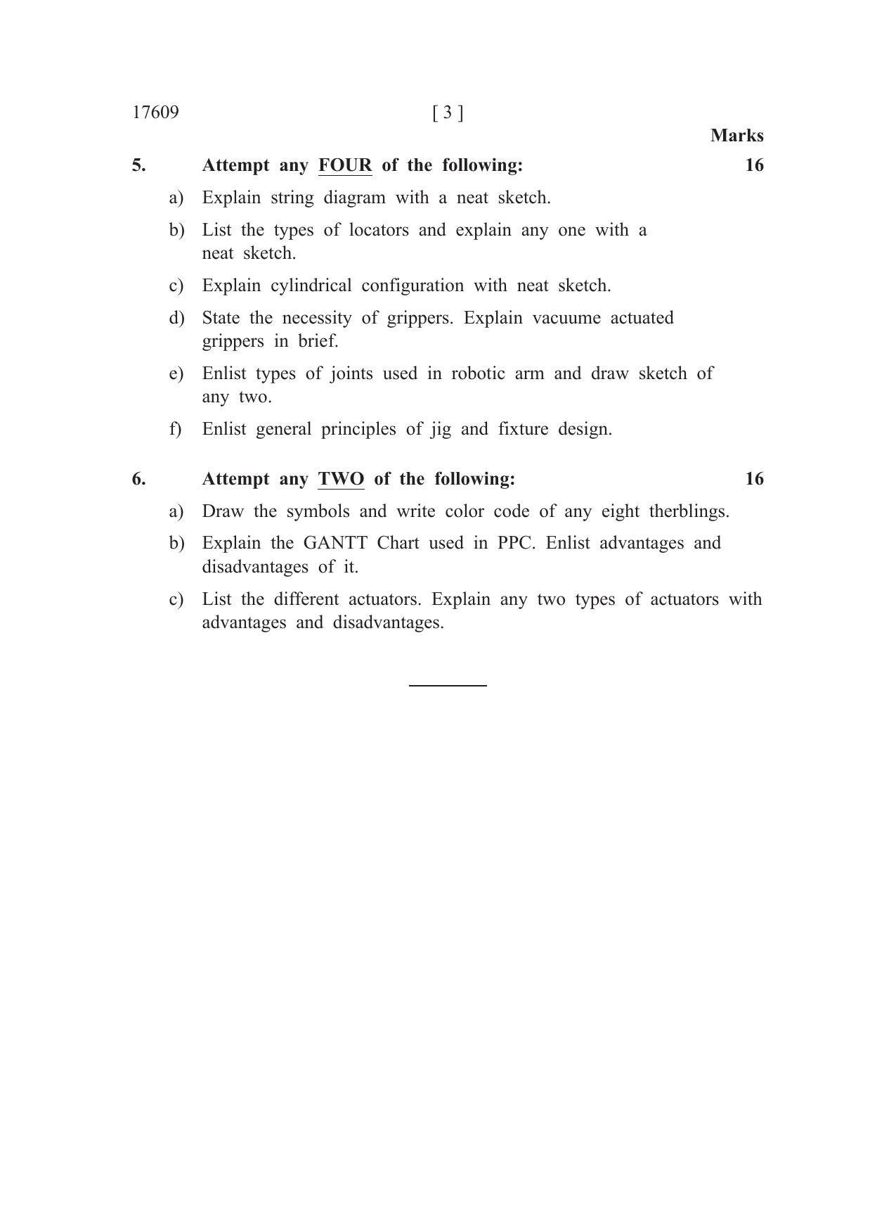 MSBTE Winter Question Paper 2019 - Production Engineering & Robotics - Page 3