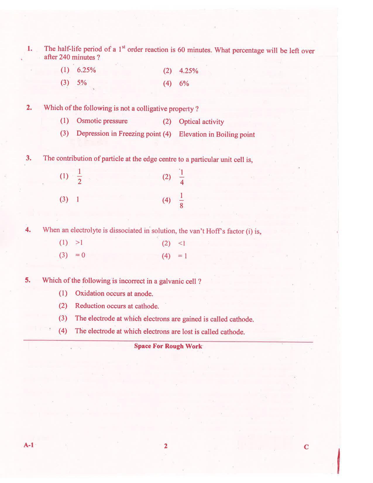 KCET Chemistry 2016 Question Papers - Page 2