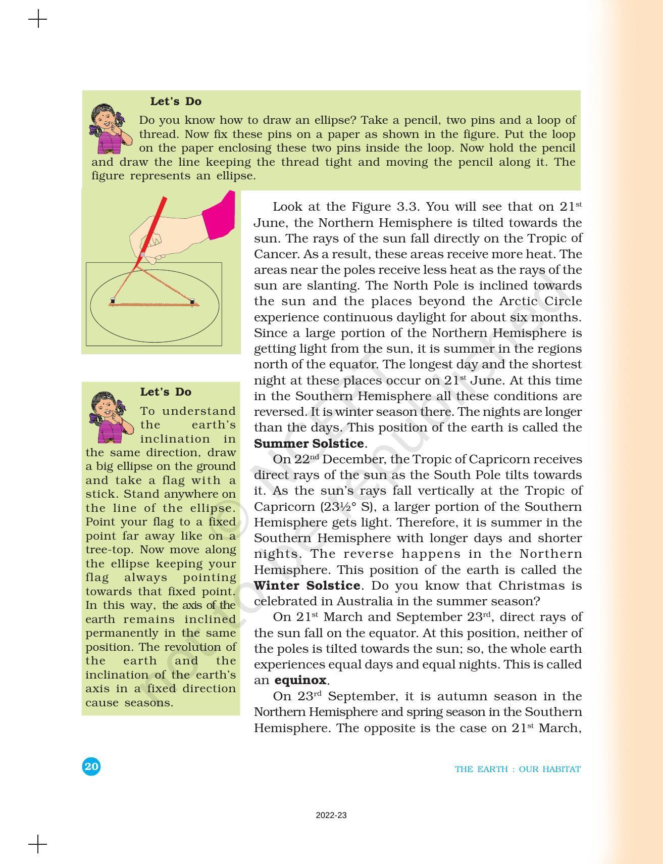 NCERT Book for Class 6 Social Science(Geography) : Chapter 3-Motions of the Earth - Page 3