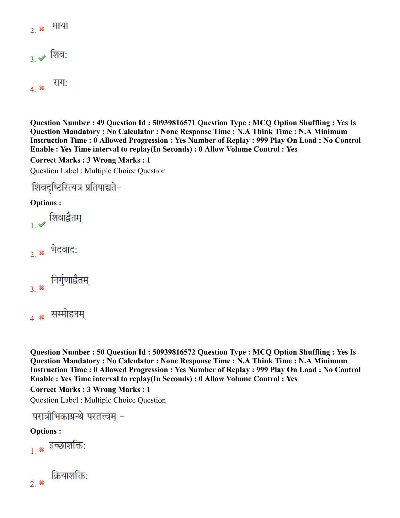 BHU RET Dharm Vijnana 2020 Question Paper - Page 32