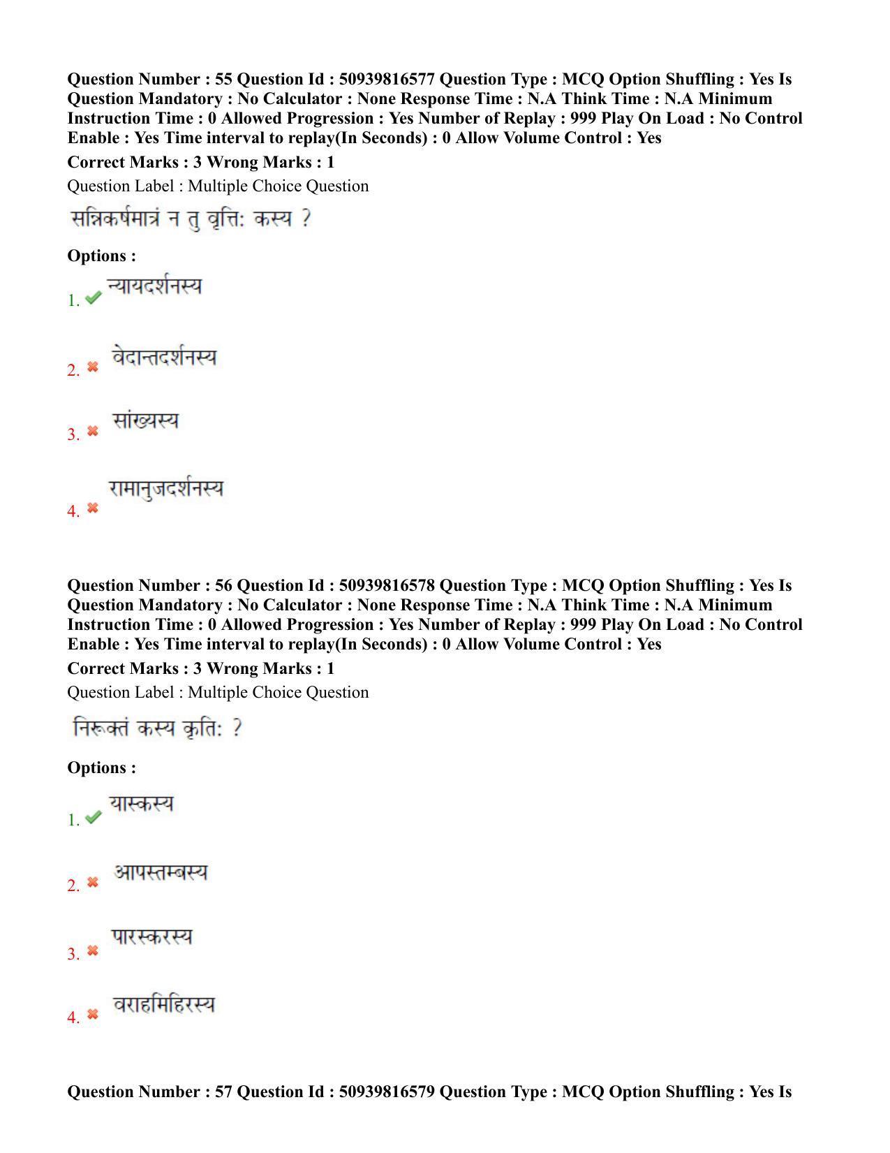 BHU RET Dharm Vijnana 2020 Question Paper - Page 35