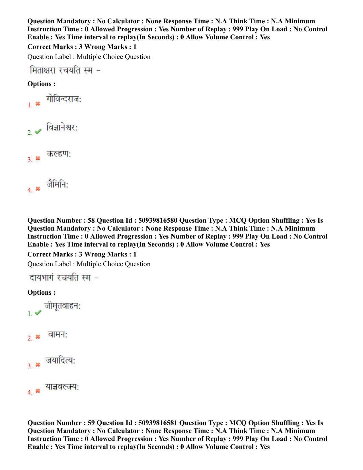 BHU RET Dharm Vijnana 2020 Question Paper - Page 36