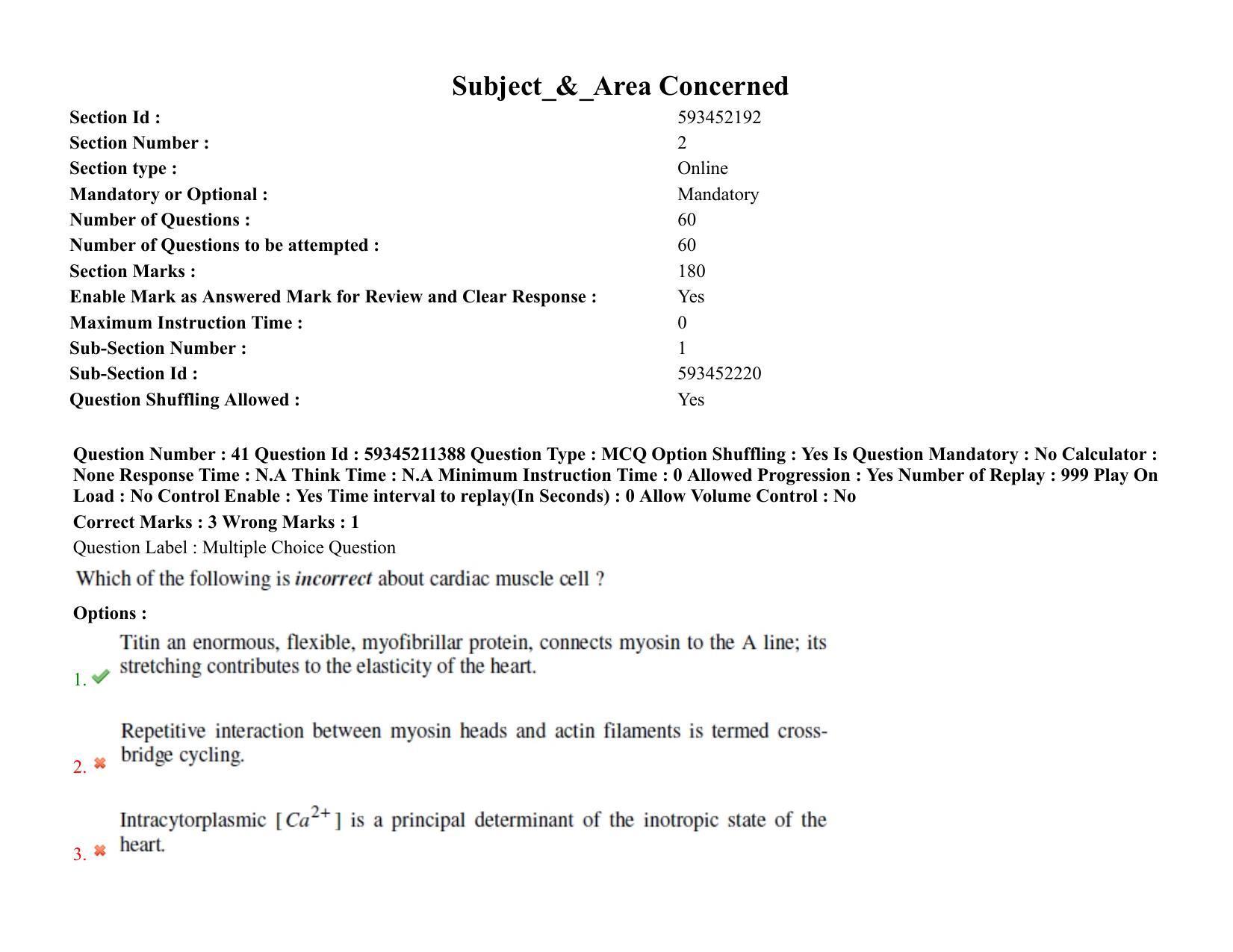 BHU RET Cardiology 2021 Question Paper - Page 36
